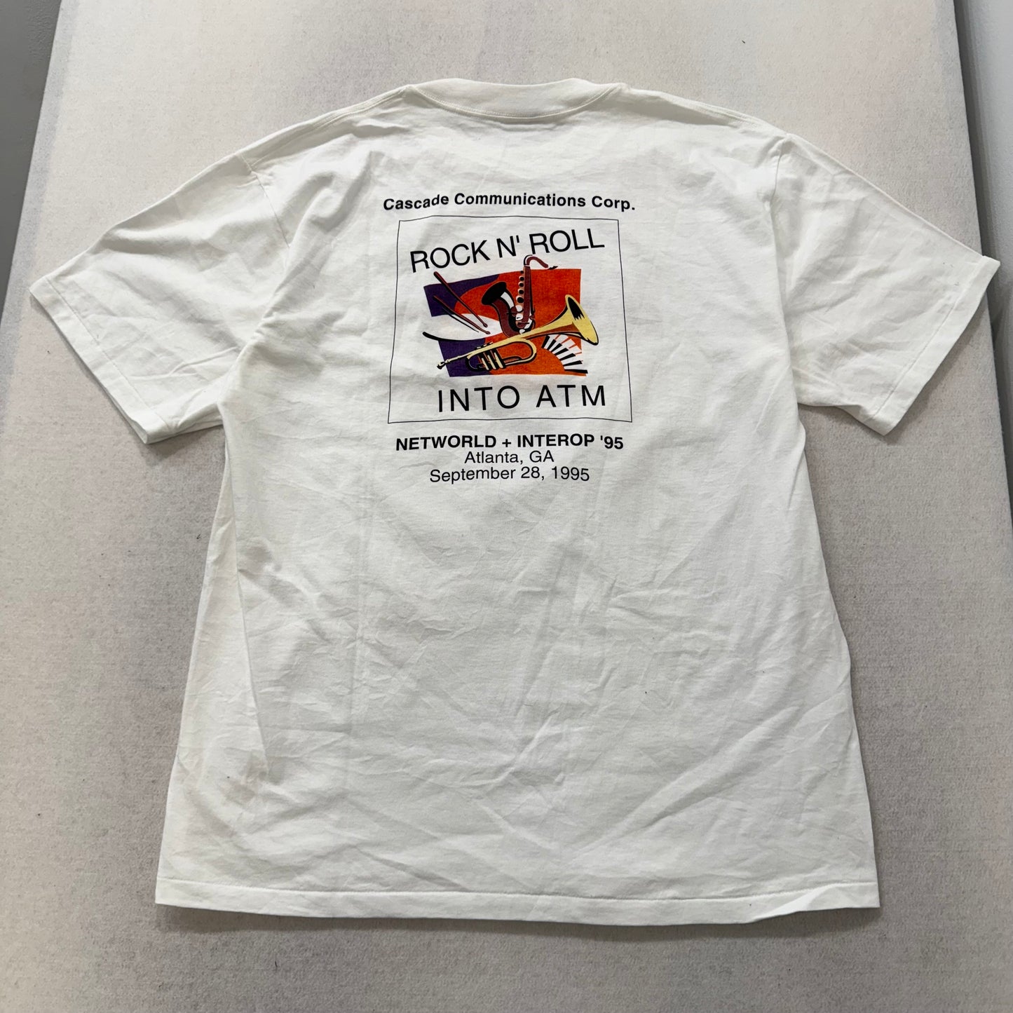 Hard Rock Cafe White 100% Cotton T-Shirt Short Sleeves Crewneck Logo Size XL