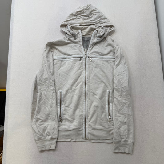 RARE CROSS ZIPPER HIDDEN HOODIE Micheal Kors ZIP UP JACKET size L - Clean Curriculums 