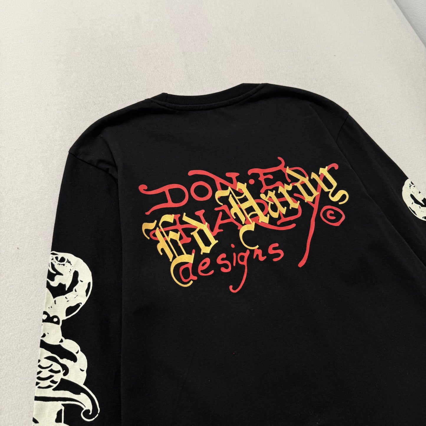 ED HARDY “Dragon Skull” BLACK LONG SLEEVE TEE