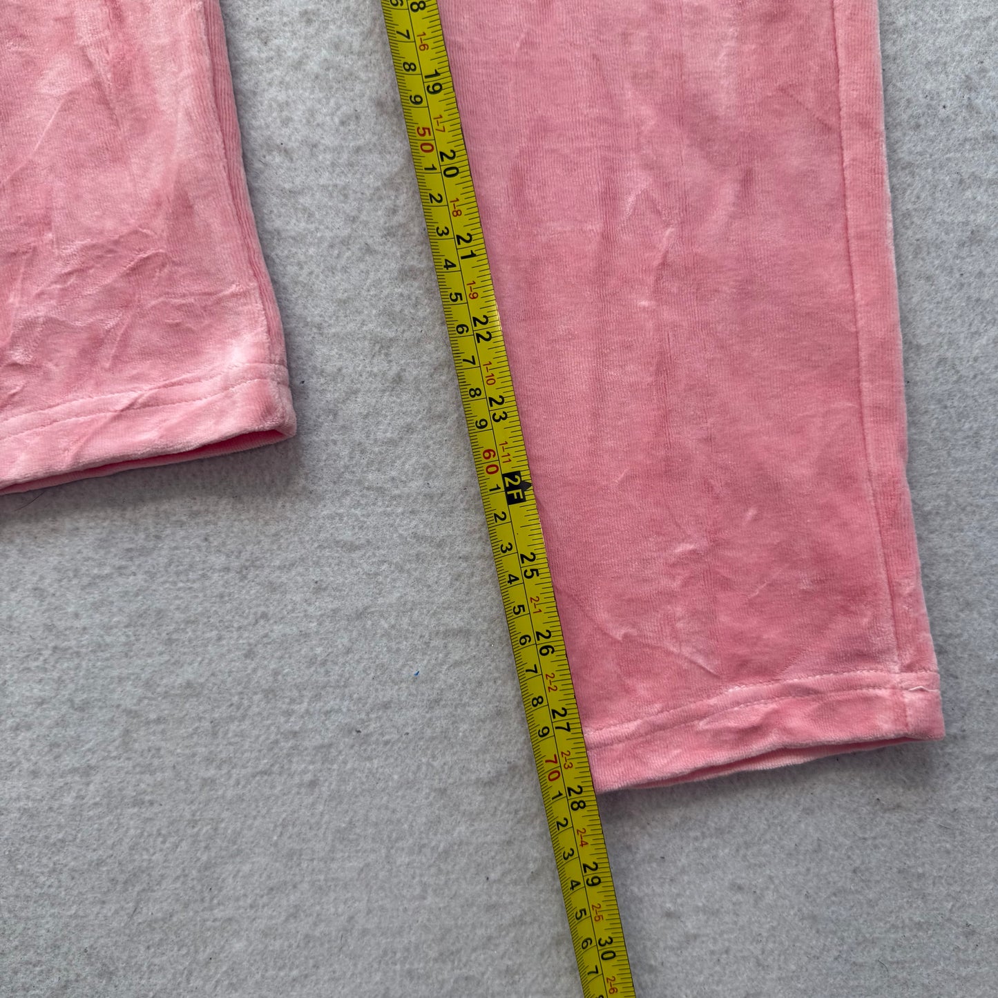 Juicy Couture Women's Pink Zip-Up Hoodie & Drawstring Pants Tracksuit Set Size L