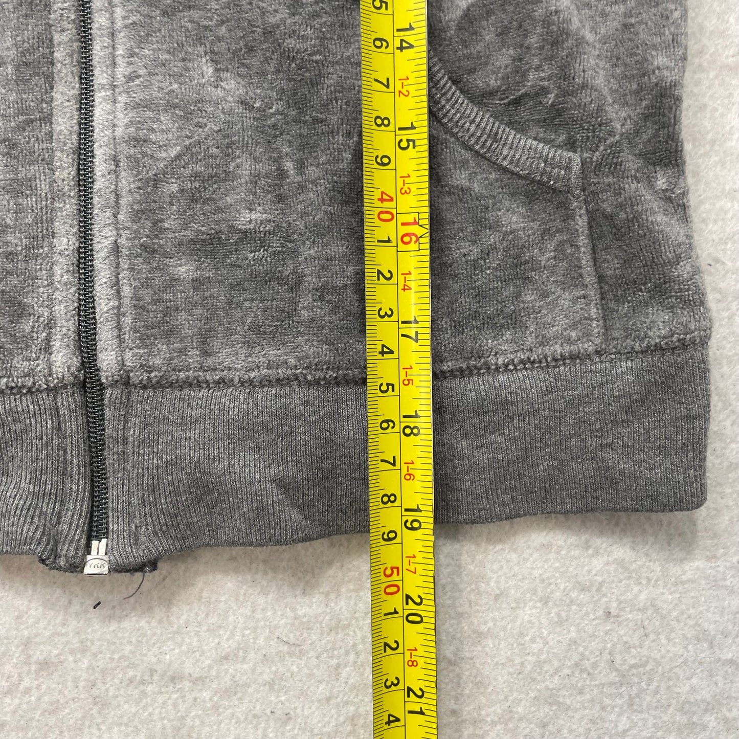 Juicy Couture Women's Gray Velour Tracksuit Set Hoodie & Pant Graphic Size P/M