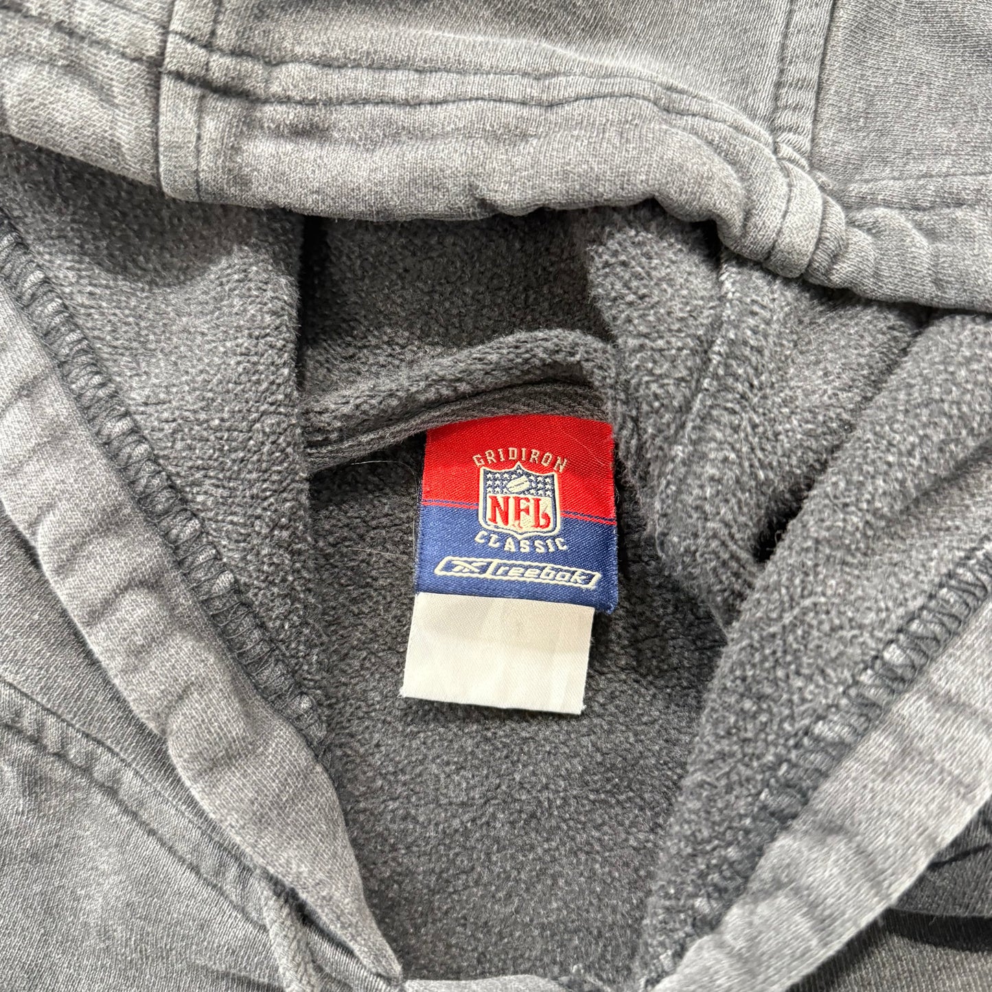 Reebok Gridiron NFL Men's Gray Steelers Pullover Hoodie Kangaroo Pocket Size M