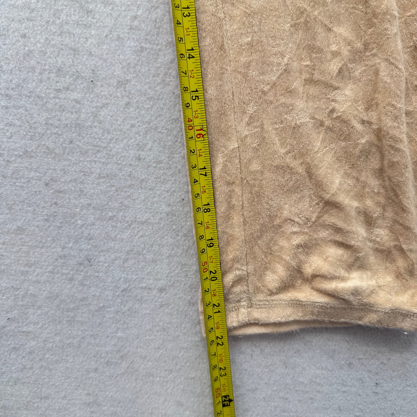 Juicy Couture Women's Tan Terrycloth Straight Leg Track Pant Snap Pockets Size M