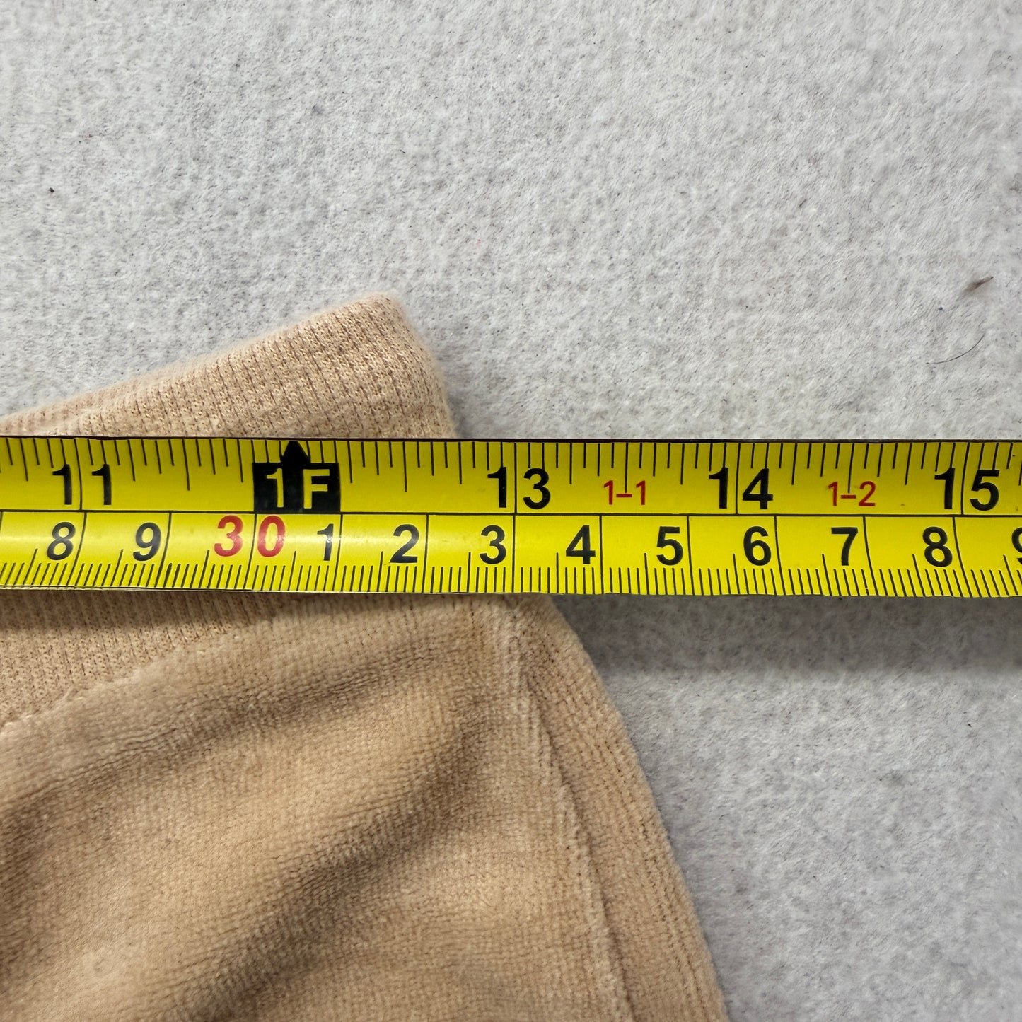 Vintage Juicy Couture Women's Beige Velour Tracksuit Set Hoodie & Pant Size L