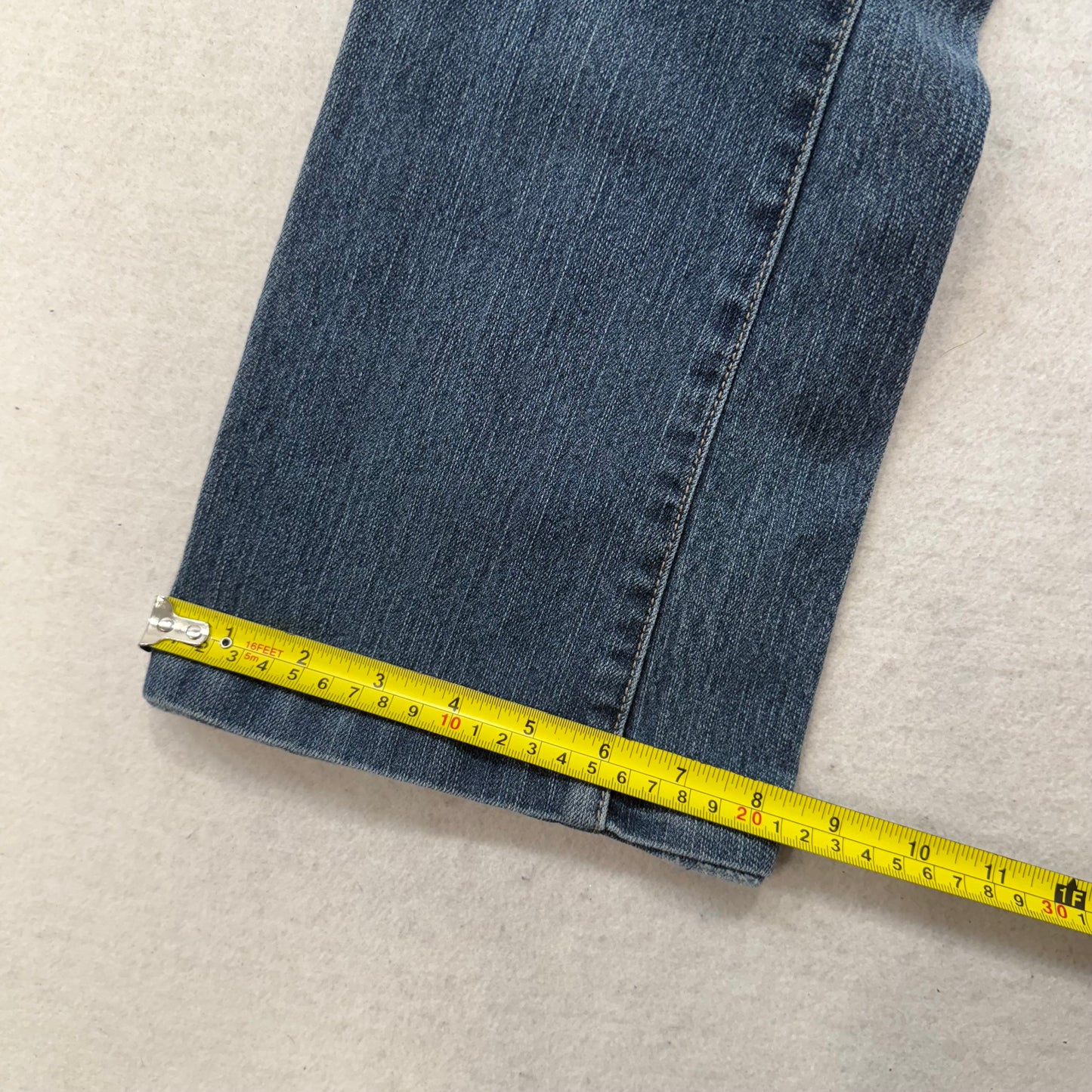 True Freedom Women's Medium Blue Denim Bootcut Jeans Bling Pocket Style Size 5