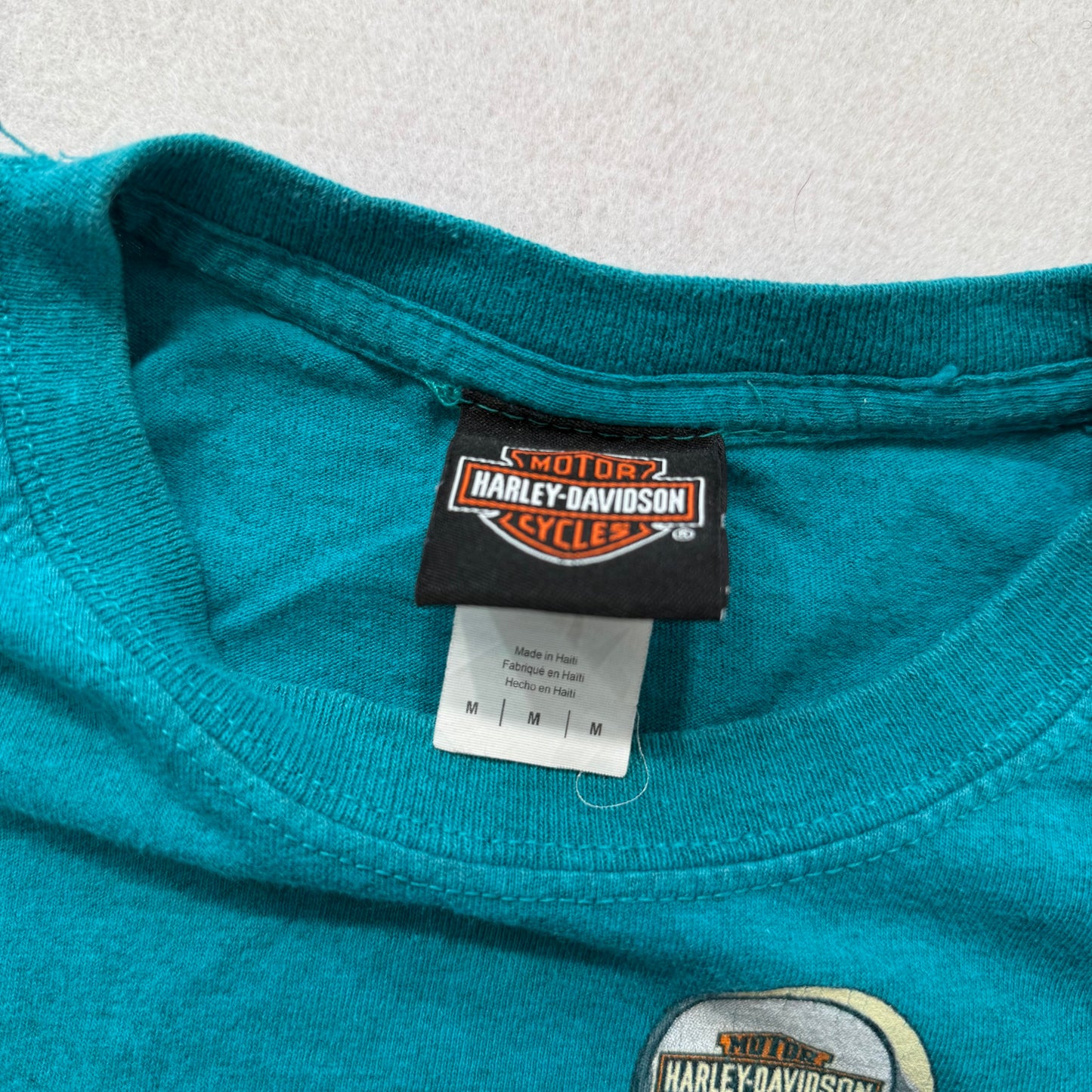 Harley-Davidson Hillbilly Gatlinburg TN Graphic T-Shirt Teal Size M