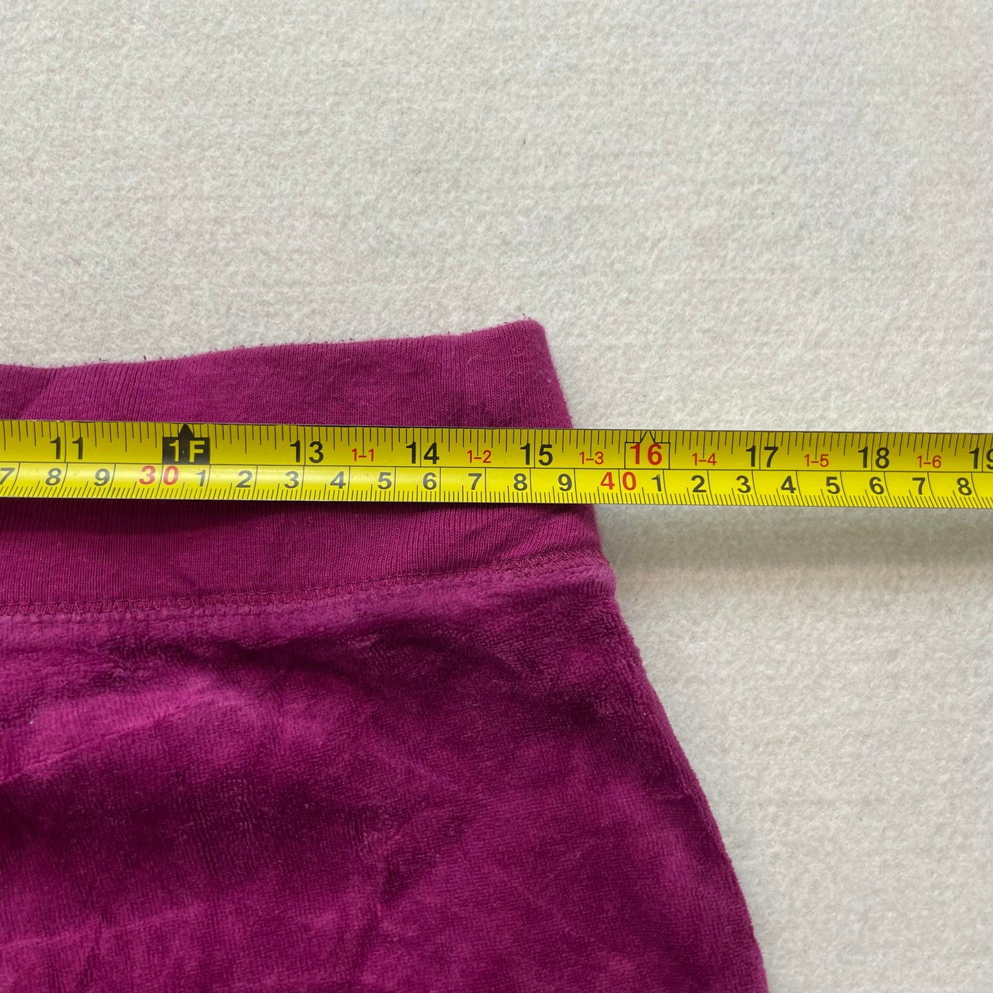 Juicy Couture Women's Dark Fuchsia Velour Flared Track Pant Low Rise Y2K Size M