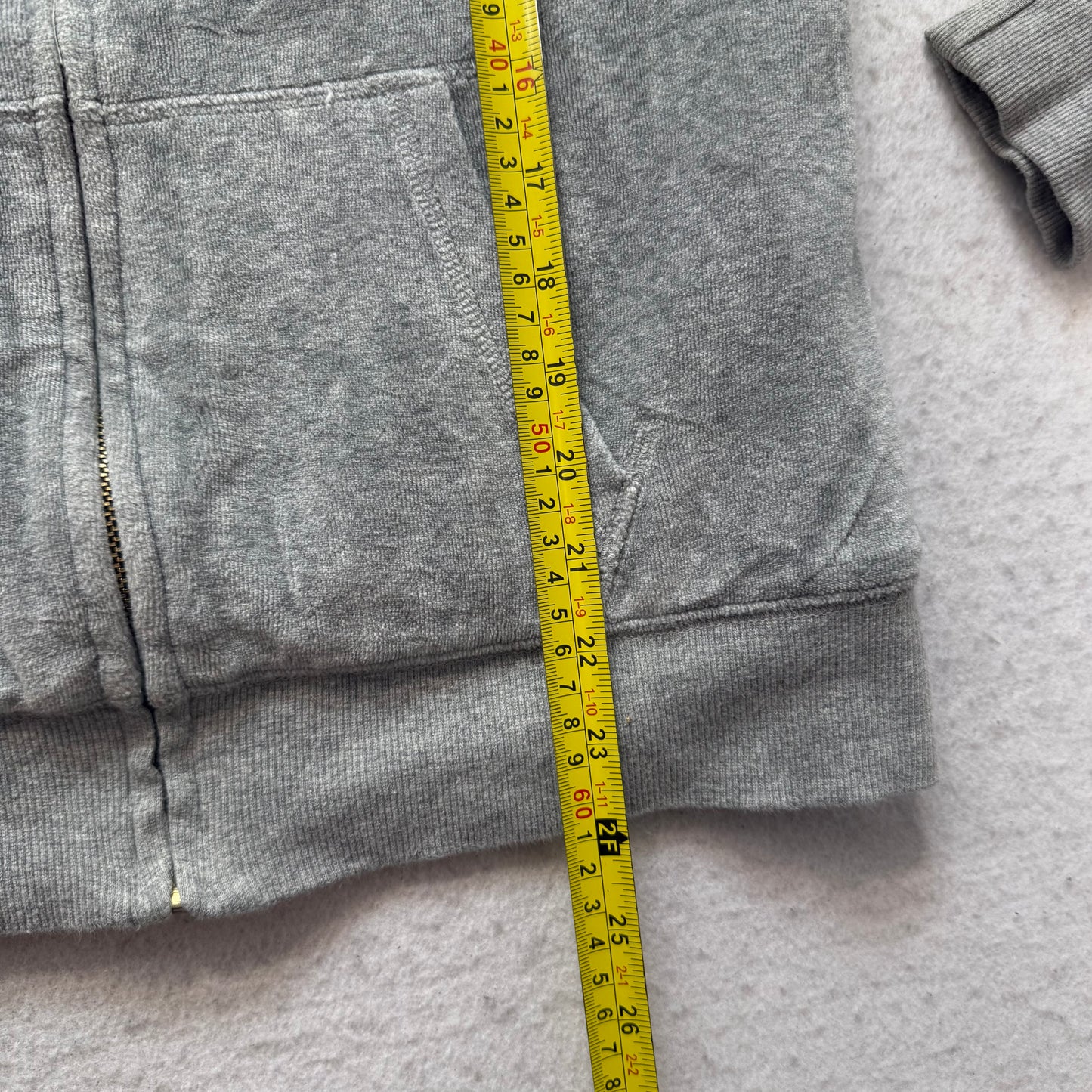 PINK Victoria's Secret Women's Gray Velour Hoodie Fur Lined Sequins Logo Size S