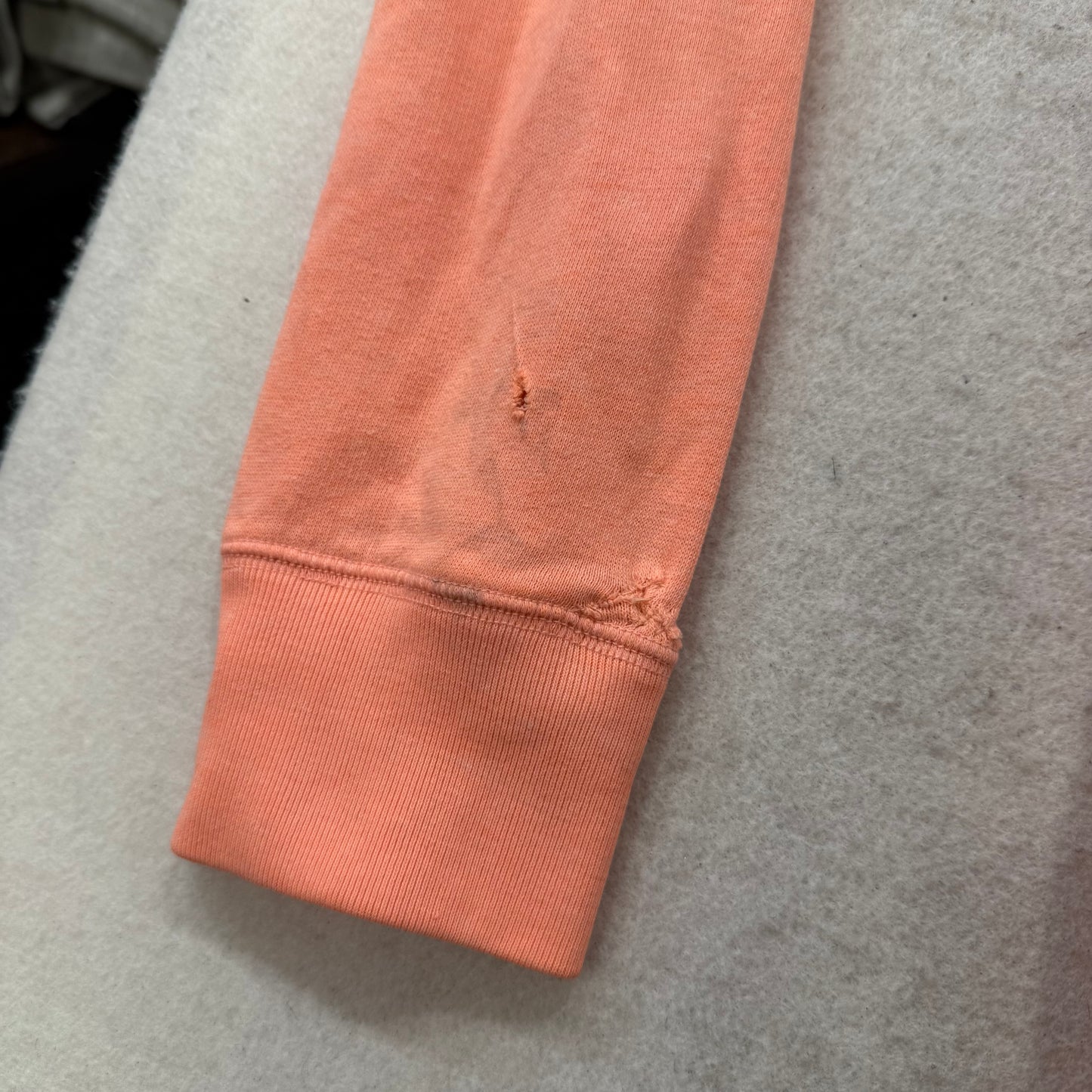 PINK Victoria's Secret Women's Peach Zip-Up Hoodie Long Sleeves Dog Logo Size L