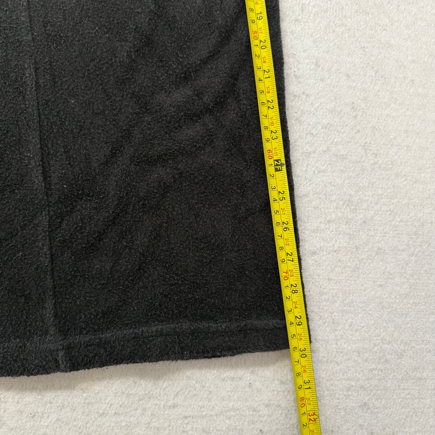 Bebe Women's Black Terrycloth Wide Leg Capri Zip Pocket Made In The USA Size S