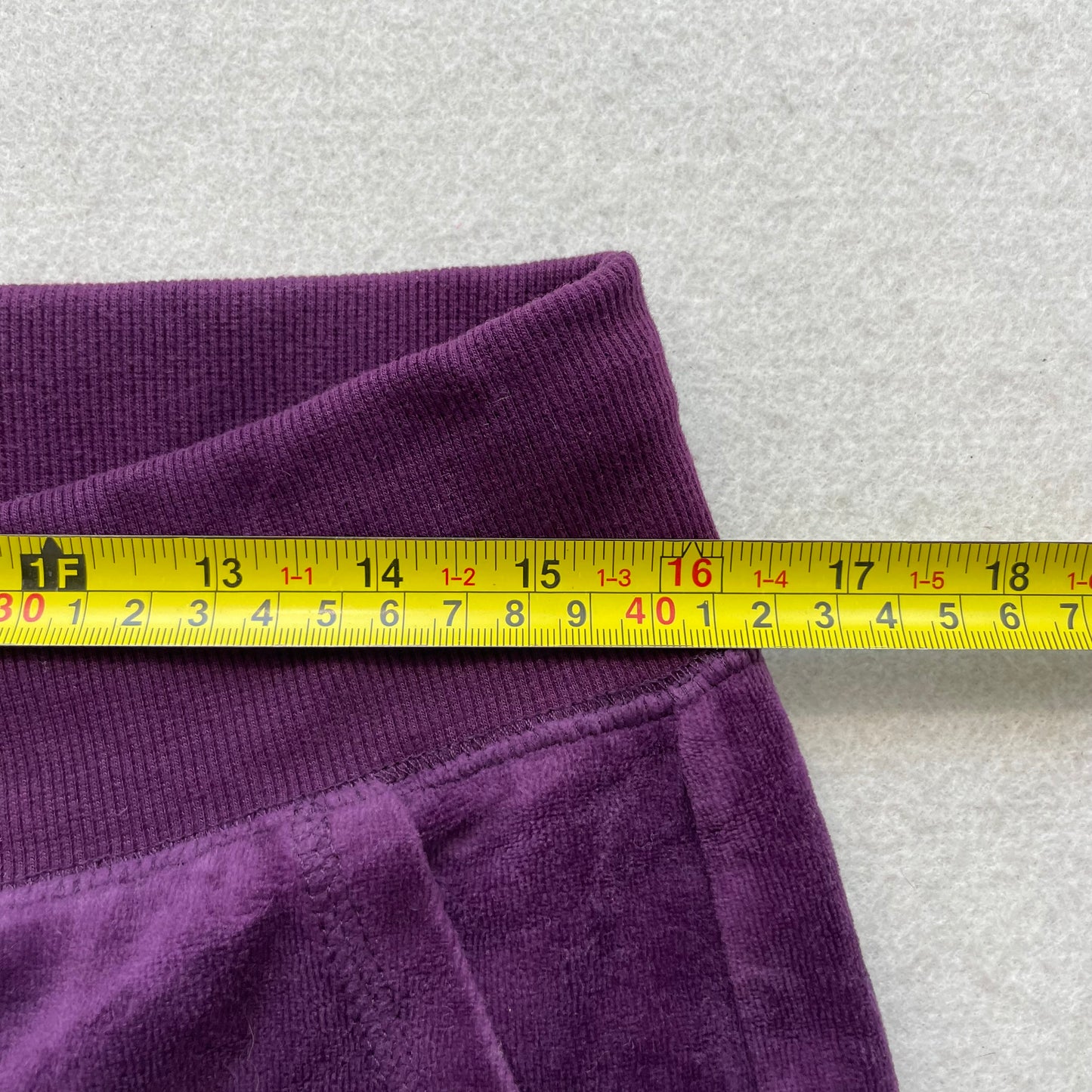 Juicy Couture Womens Deep Purple Velour Flared Leg Track Pant Drawstring Size XL