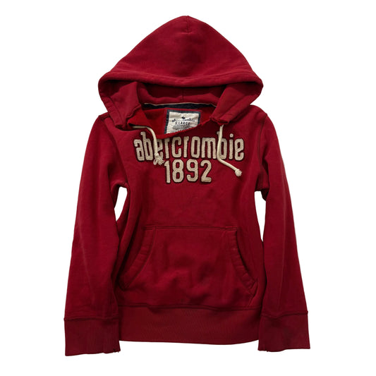 Abercrombie & Fitch "1892" Red Pull-On Hoodie Kangaroo Pockets Classic Size XL