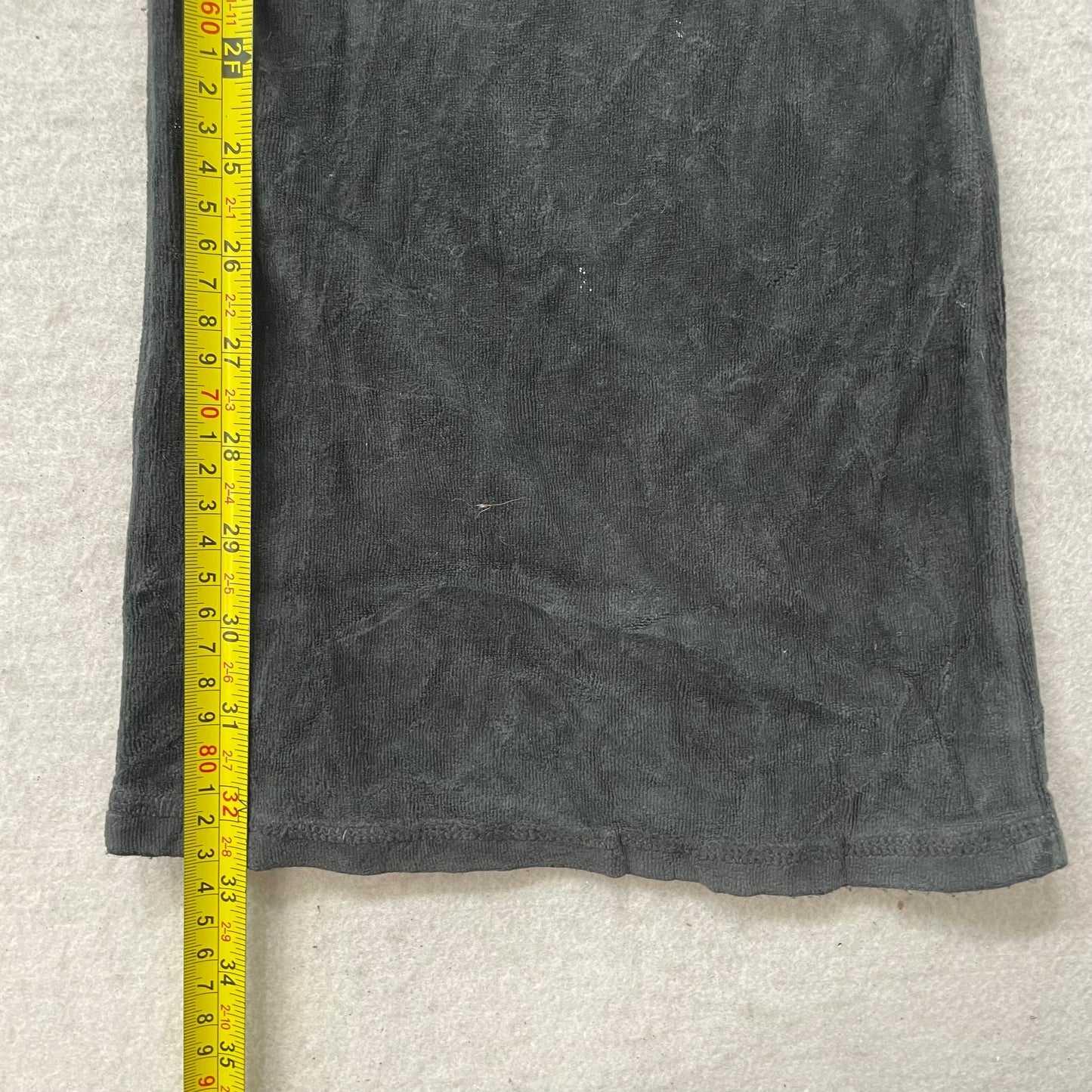 2003 Vintage Juicy Couture Women Charcoal Velour Flare Track Pant Pockets Size P