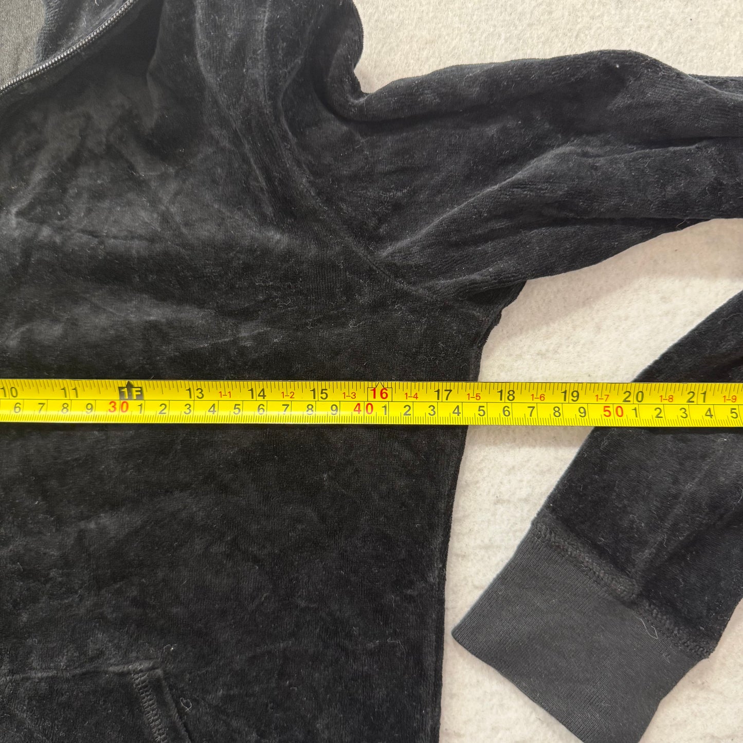 2003 Vtg Juicy Couture Scottie Dogs Women's Black Velour Zip-Up Track Jacket Size M
