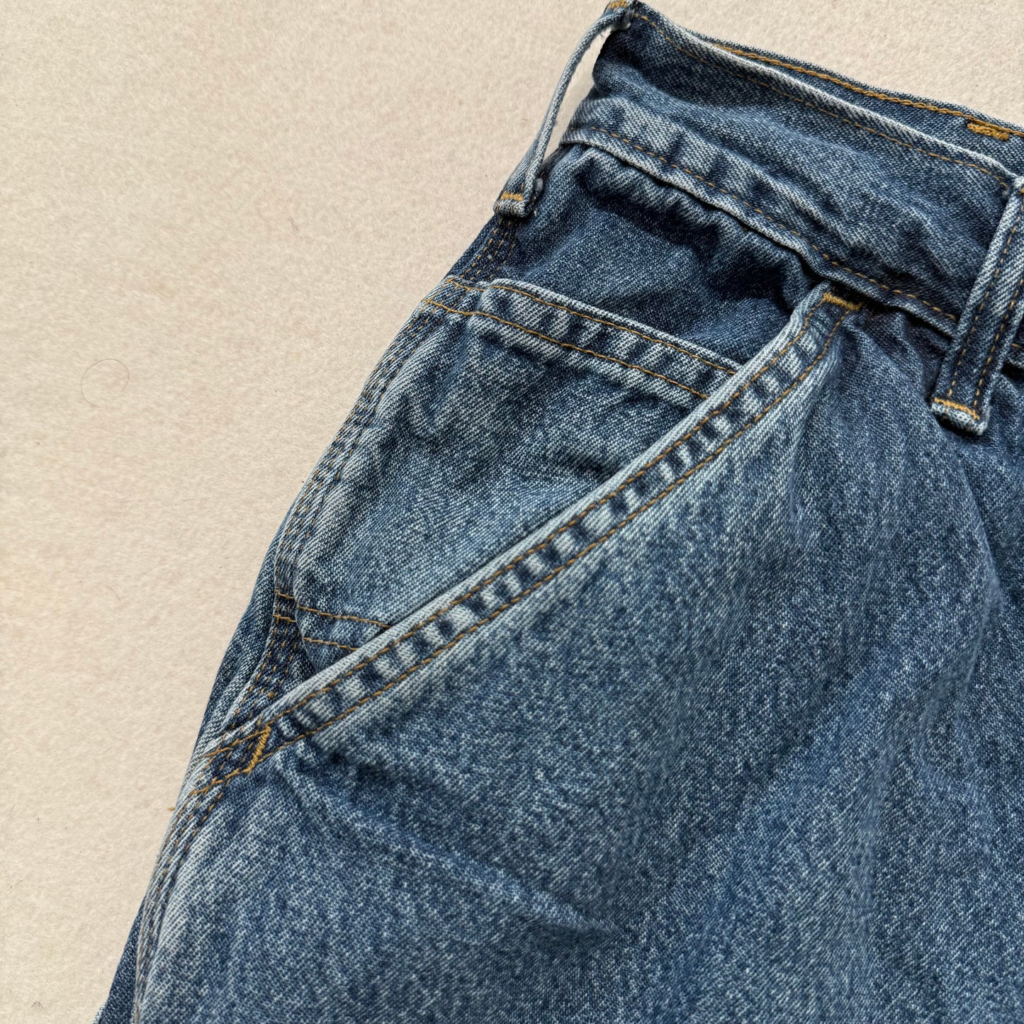 Carhartt Blue Denim Carpenter Dungaree Fit Jeans Utility Pockets Size 40x30