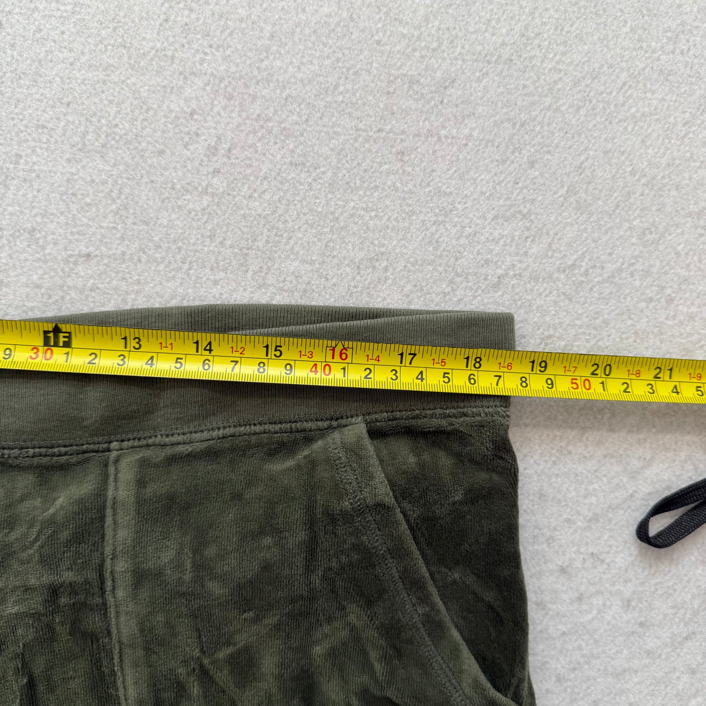 Vintage Juicy Couture Women's Olive Green Flared Track Pant Snap Pockets Size L