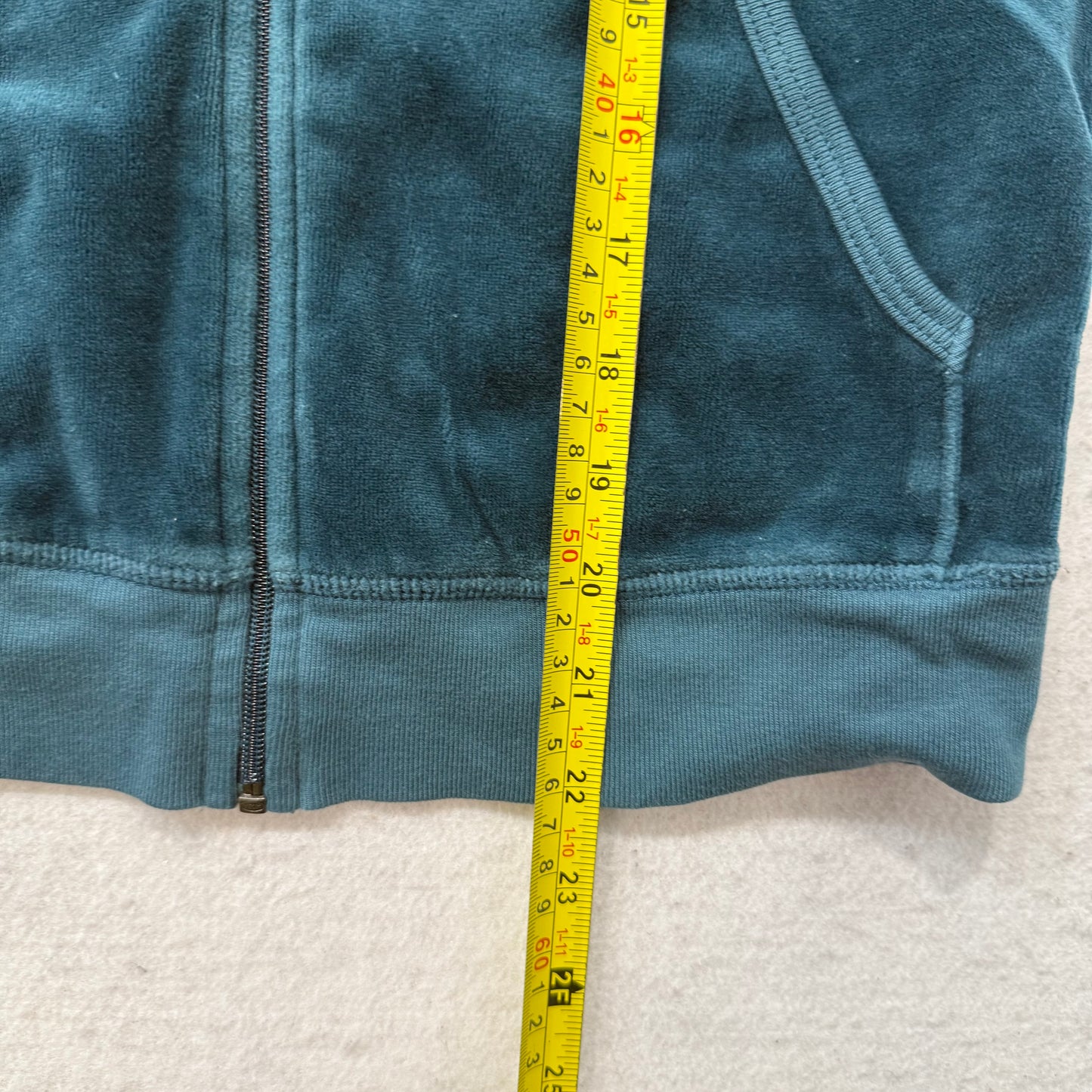 2003 Vintage Juicy Couture “Scottie Dogs” Deep Pine Green Velour Hoodie Size M