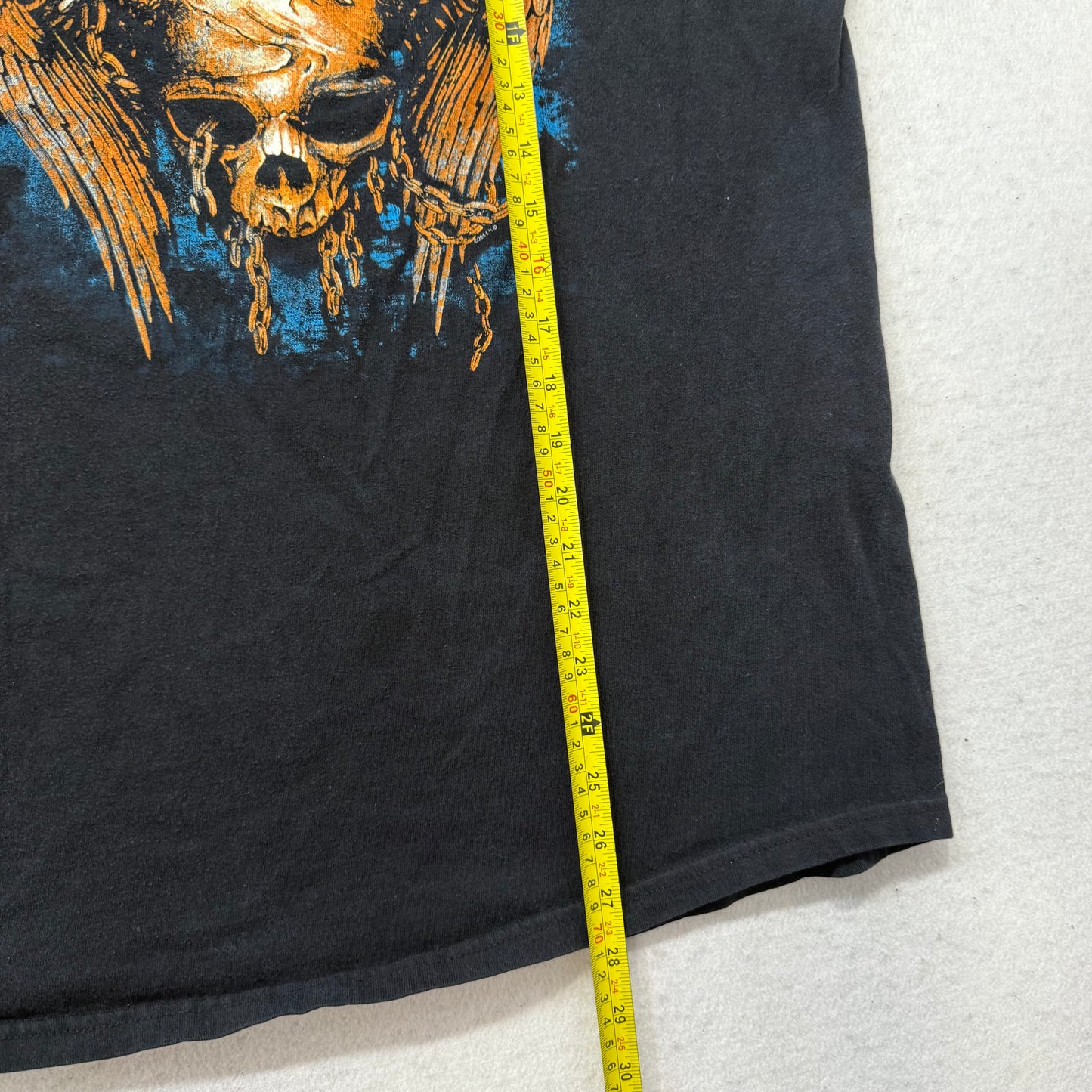 Harley-Davidson Men's Black Cotton T-Shirt Winged Skull H-D Graphic Tee Size L