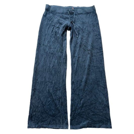 Juicy Couture Women's Slate Blue Terrycloth Flared Track Pant Loungewear Size XL