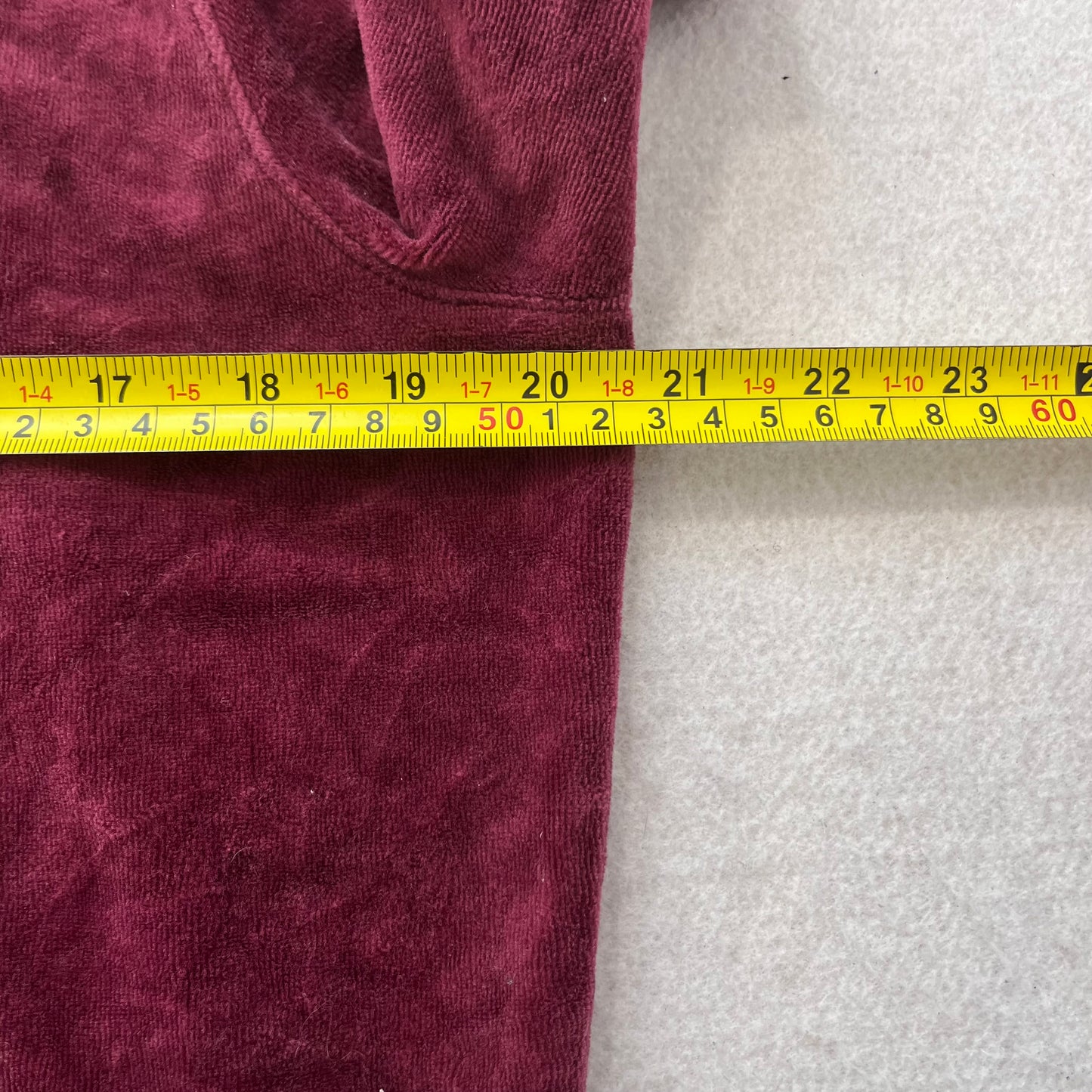Juicy Couture Womens Burgundy Velour Zip-Up Hoodie Y2K Sports Long Sleeve Size L