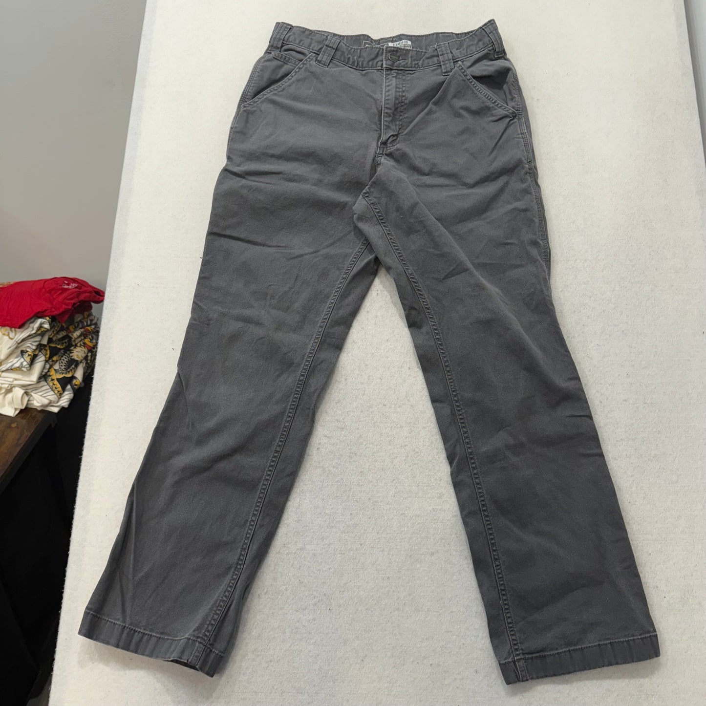 Carhartt Men's Charcoal Gray Relaxed Fit Carpenter Pants Tool Pockets Size 32