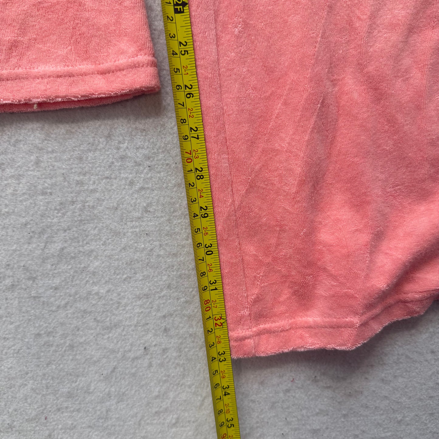 Juicy Couture Women's Pink Terry Cloth Flared Track Pants Snap Pockets Size 28