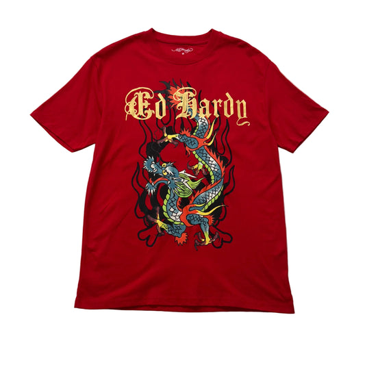 ED HARDY “Dragon” RED GRAPHIC TEE