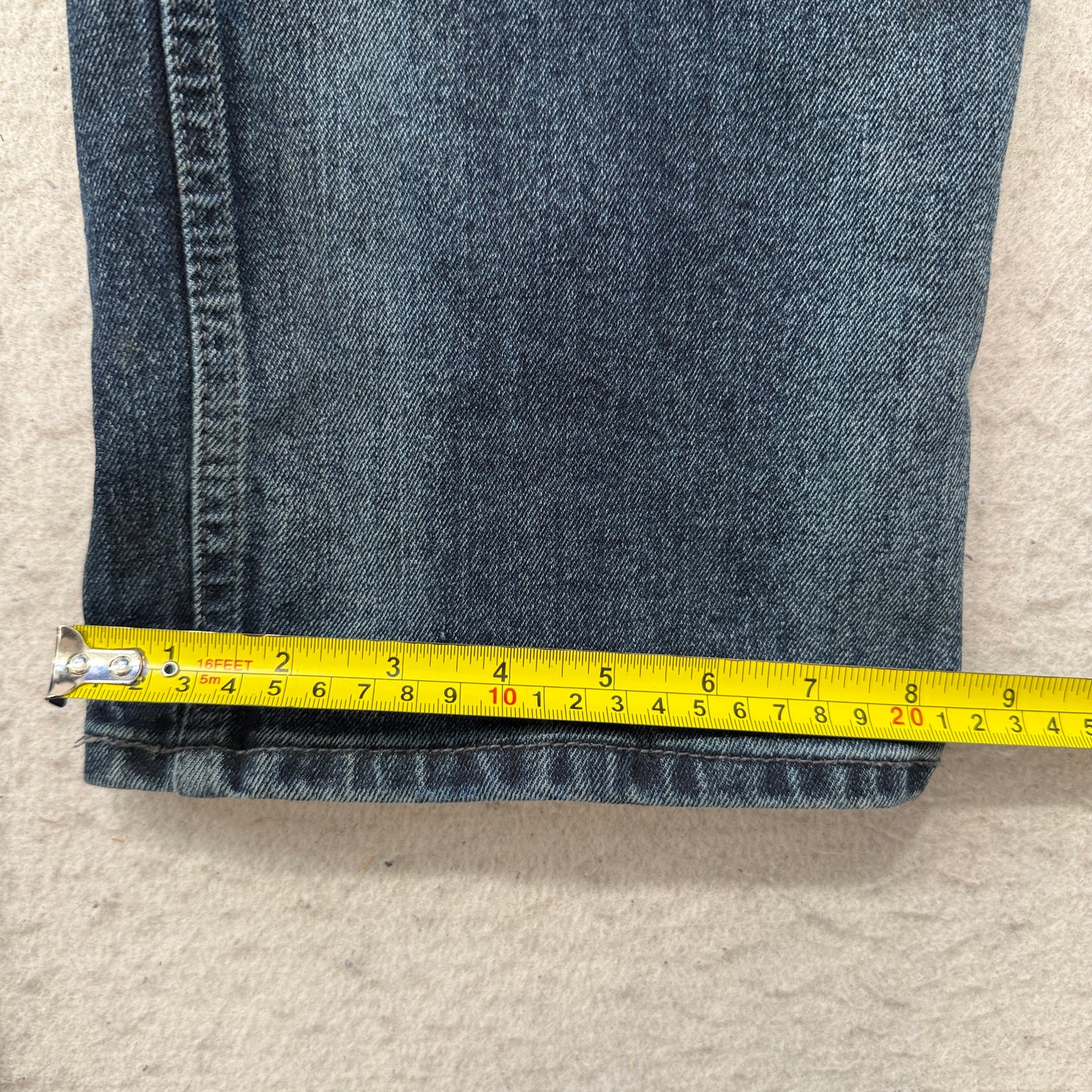 Calvin Klein Men's Blue Straight Fit Denim Jeans Classic Pockets Y2K Size 34x30