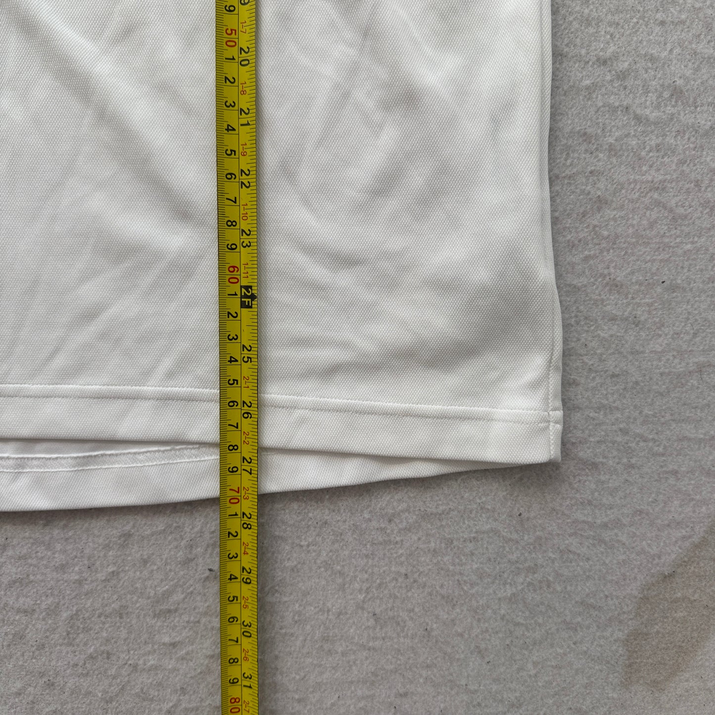 Lacoste Sport Men's White Polo Shirt Short Sleeve Front Logo Classic Fit Size M