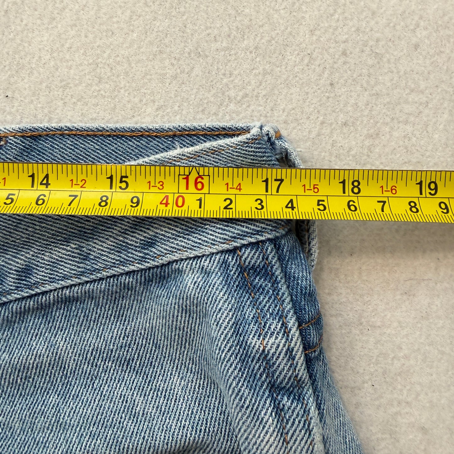 Rustle Men's Blue Baggy Denim Jeans Zip-Fly Pockets Y2K Classic Fit Size 36x34