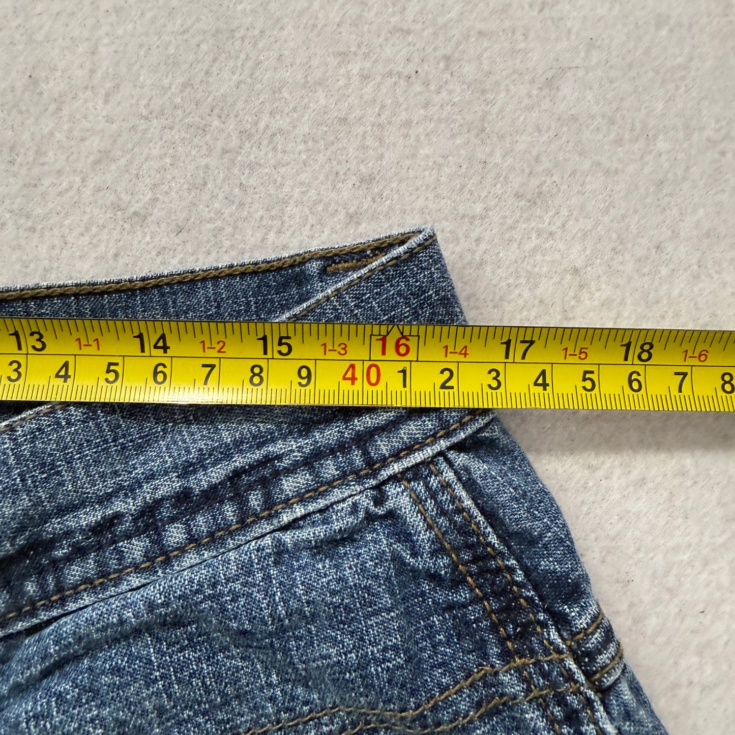 Anchor Blue Brand Men's Blue Wide Leg Carpenter Denim Jeans Workwear Size W34