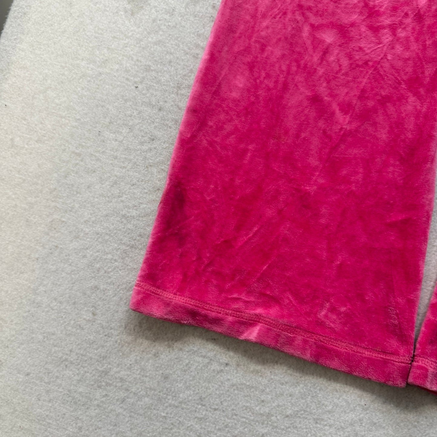 Juicy Couture Women's Hot Pink Velour Flared Track Pant Scottie Dog Logo Size M