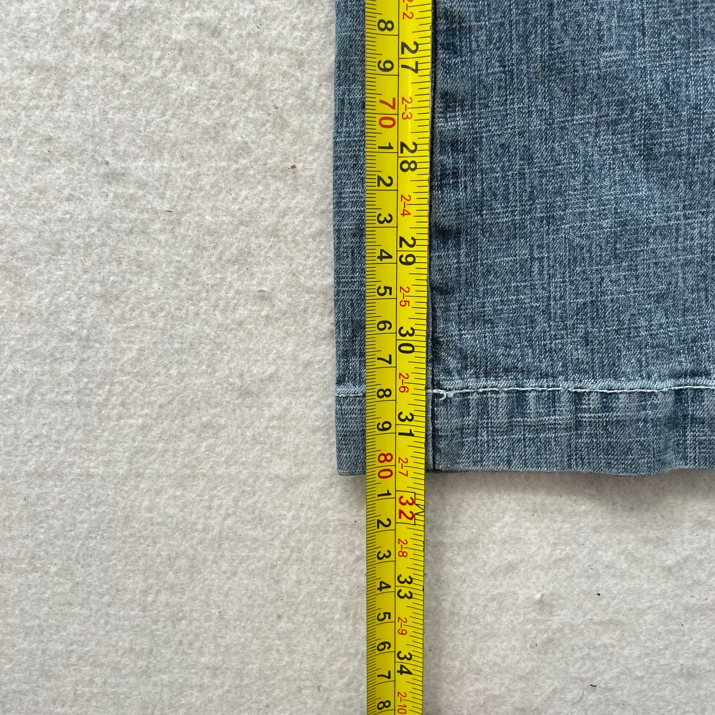 South Pole Junior Collection Blue Denim Flare Jeans Graphic Script Logo Size 13