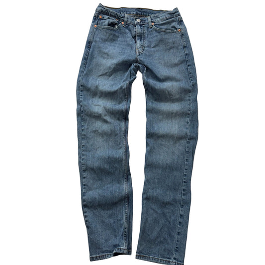 Levi's 505 Men Blue Denim Jeans Straight Fit Pocket Zip-Fly Classic Size W32xL34