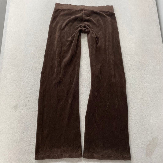 2003 Vintage Juicy Couture Women's Brown Terrycloth Flared Track Pant Y2K Size P