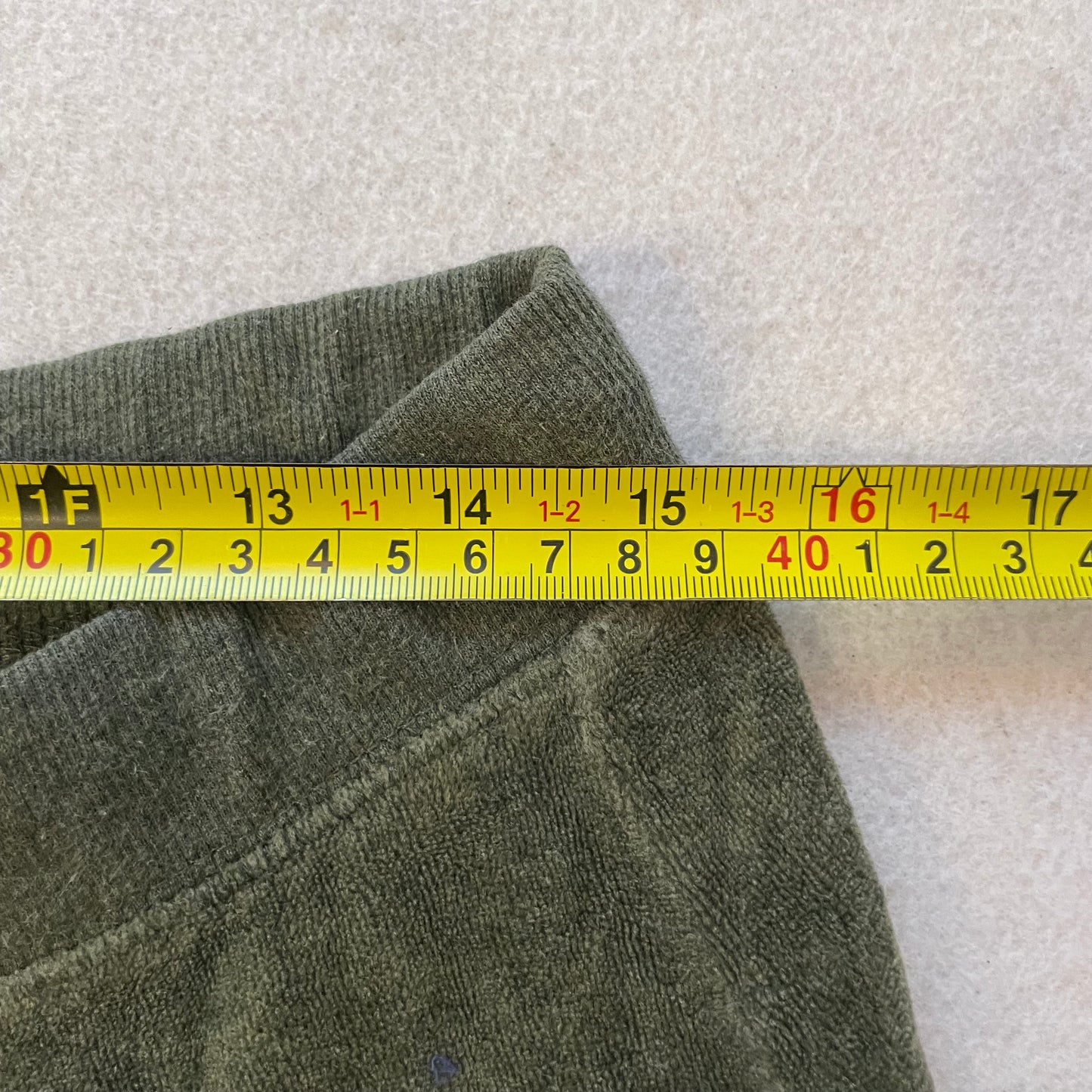 Vintage Juicy Couture Womens Olive Green Velour Flared Leg Track Pant Y2k Size L