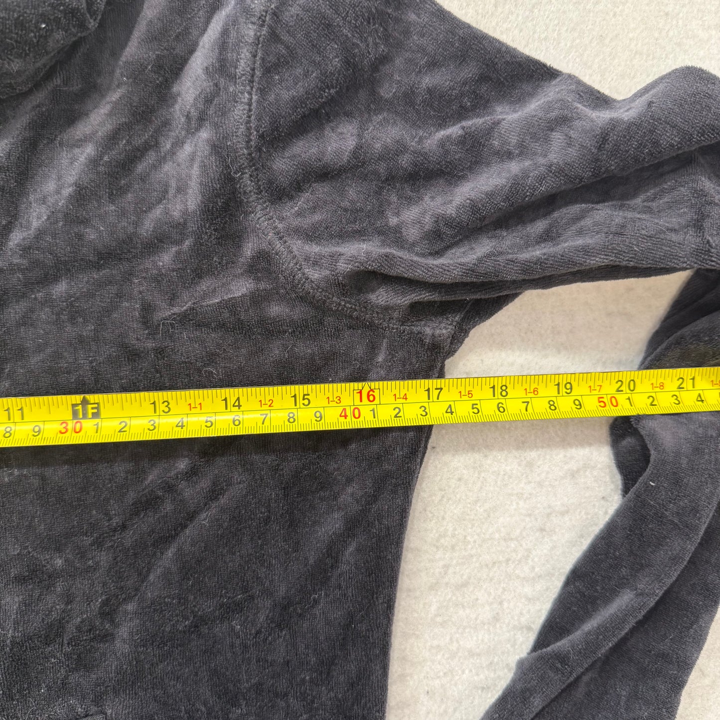 Vintage Juicy Couture Scottie Dogs Women's Charcoal Velour Zip-Up Hoodie Size S