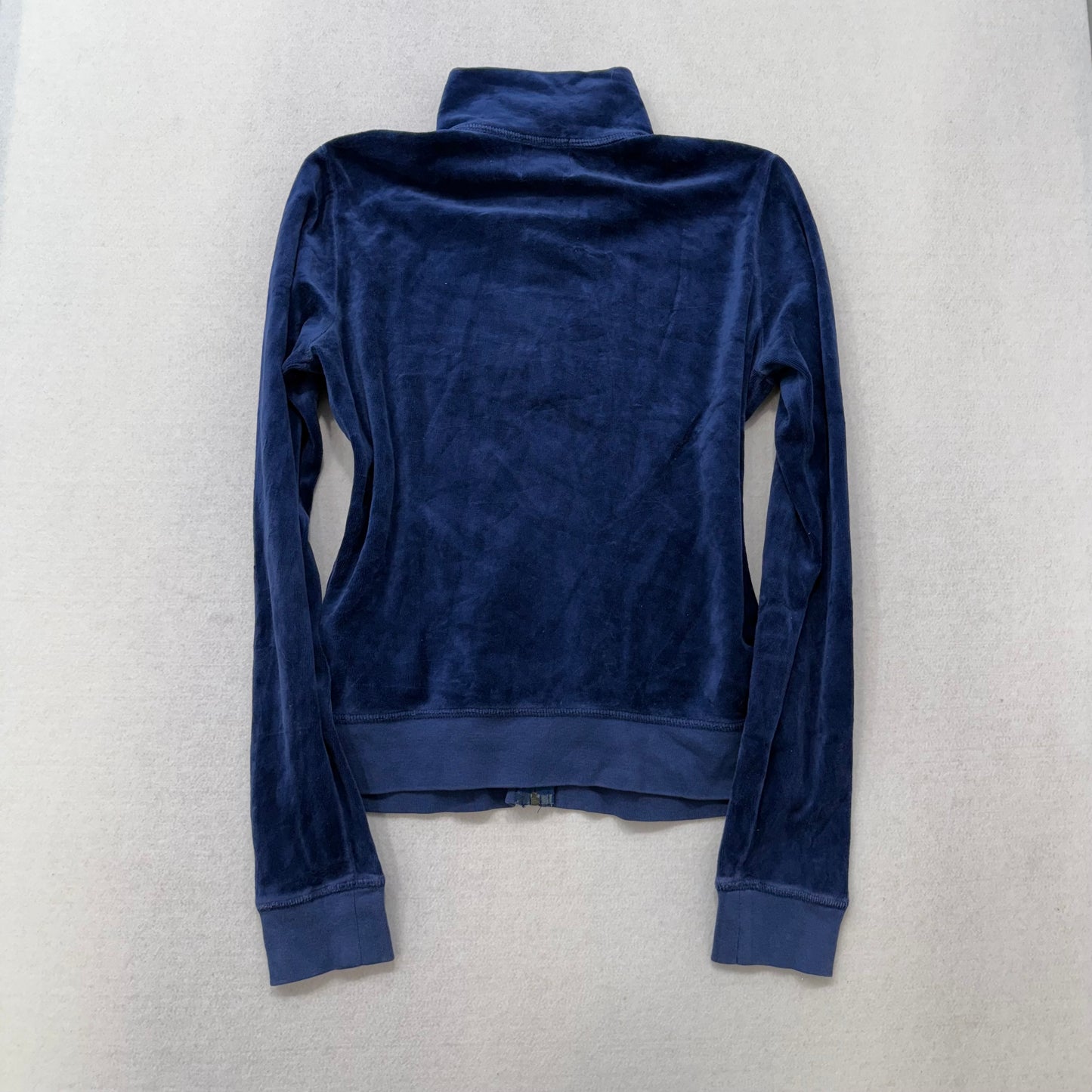Vintage Juicy Couture navy velour full zip hoodie size L