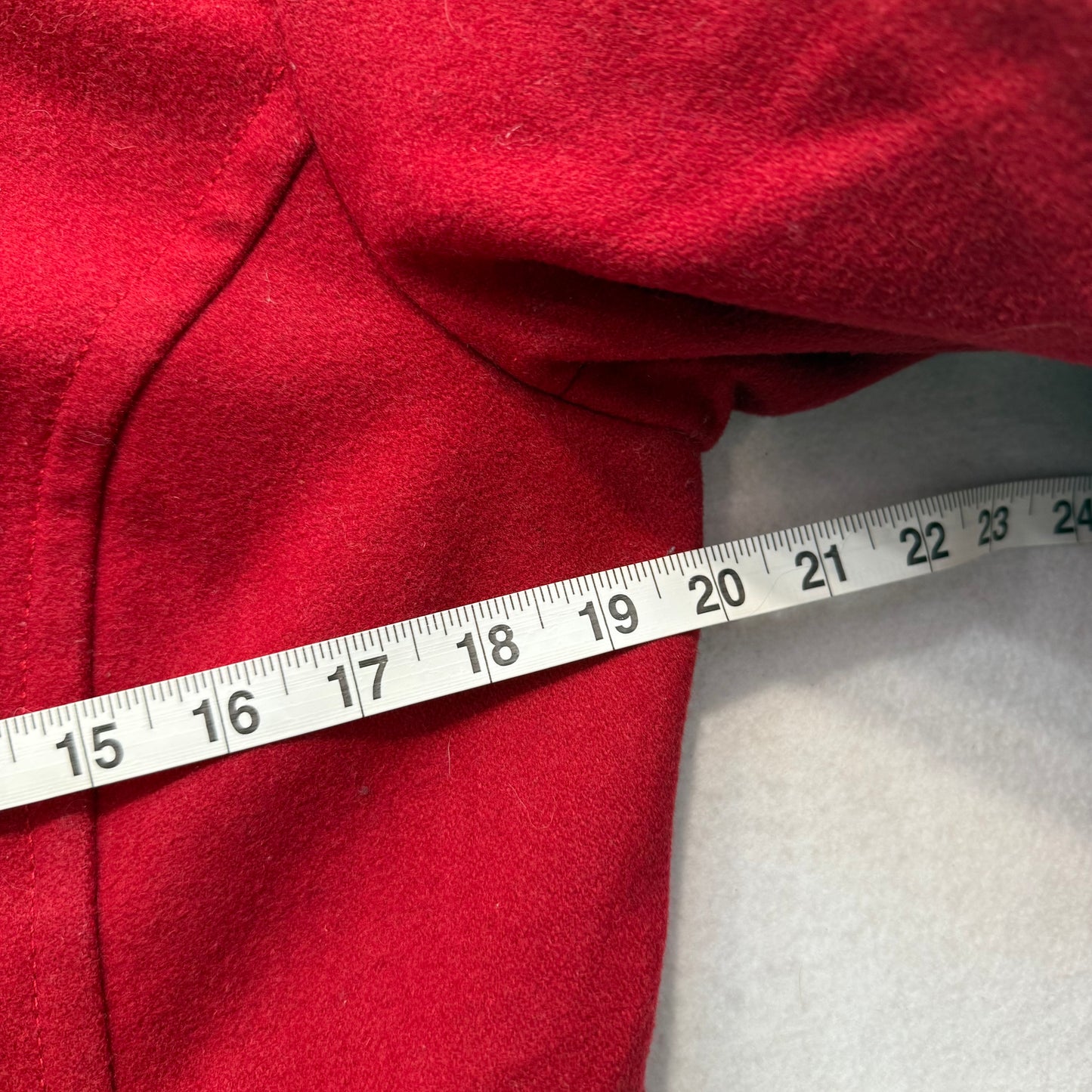 St. John’s Bay red hooded drawstring coat with side pockets size M