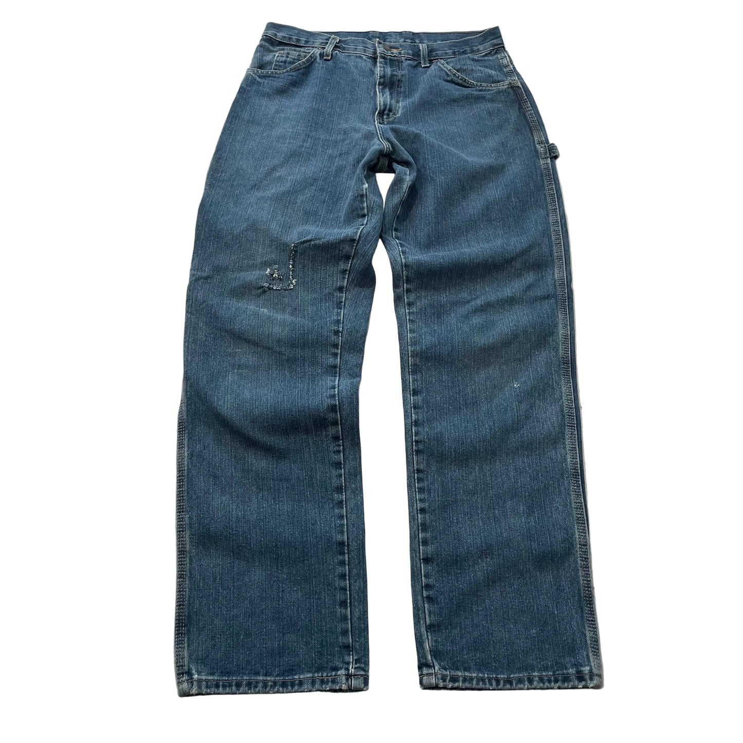 Dickies Men's Blue Denim Heavyweight Carpenter Jeans Workwear Relaxed Size 32x34