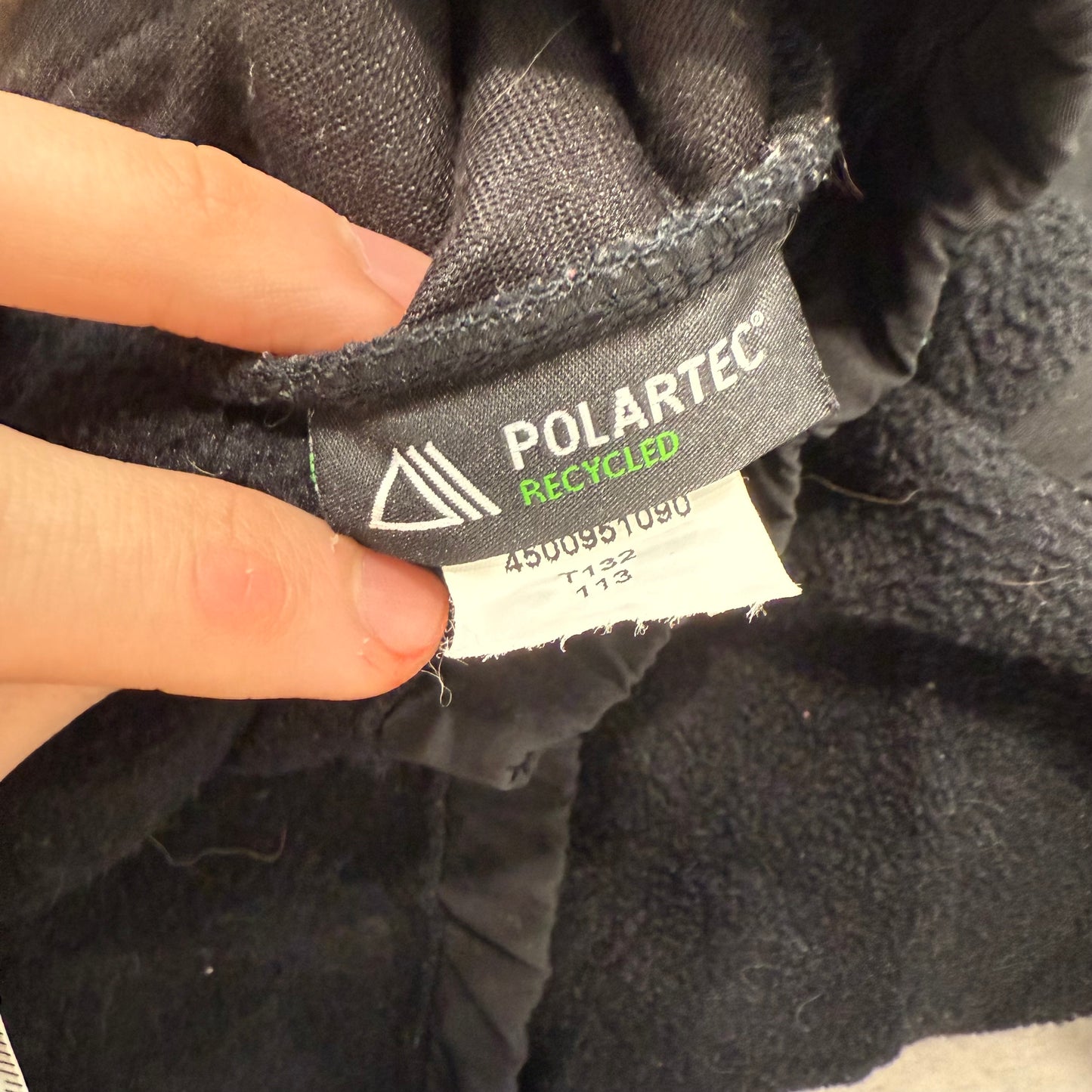 The North Face Black Polartec Fleece Zip Jacket Recycled XL