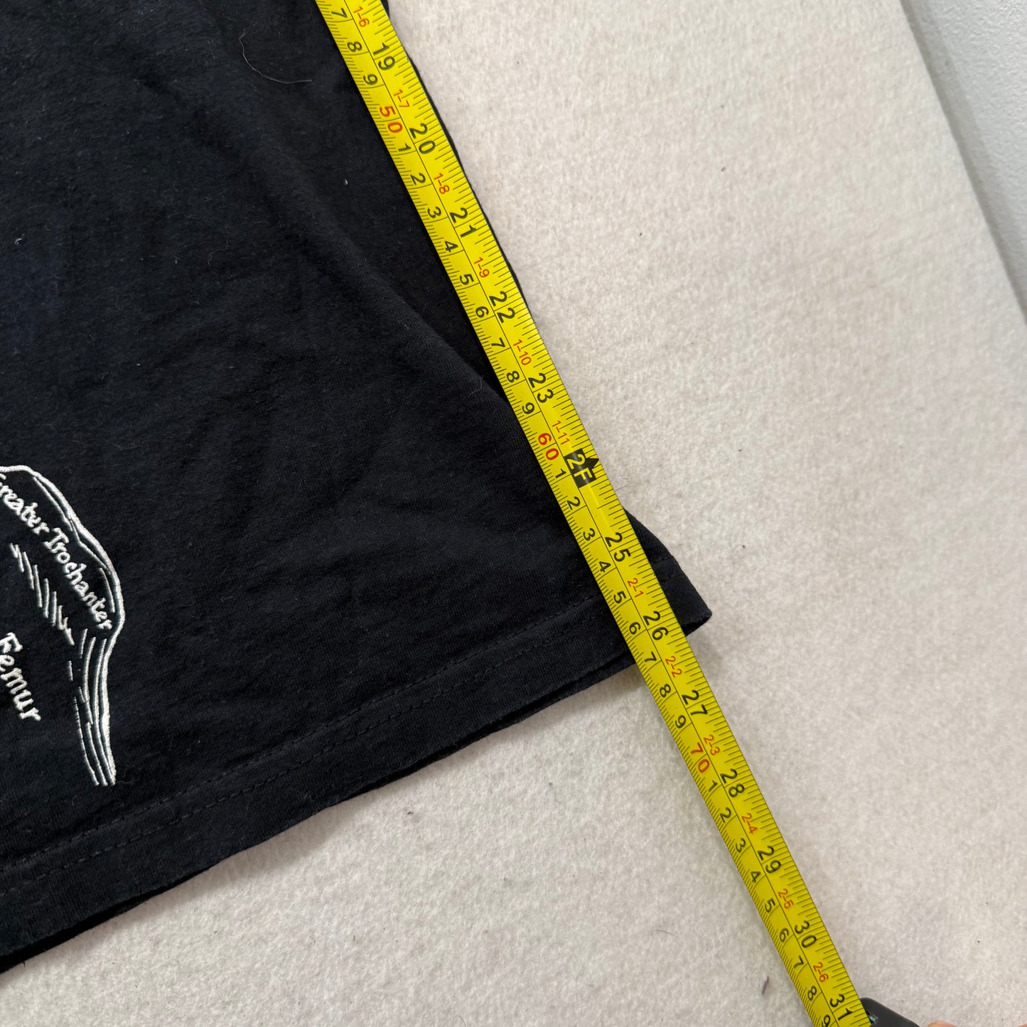 Fruit of the Loom Mens Black Cotton T-Shirt Anatomical Skeleton Print Tee Size L