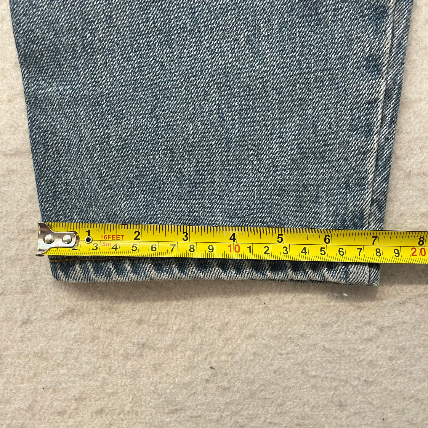 Levi's 550 Men Blue Cotton Light Wash Tapered Leg Denim Jeans Relaxed Fit Size S