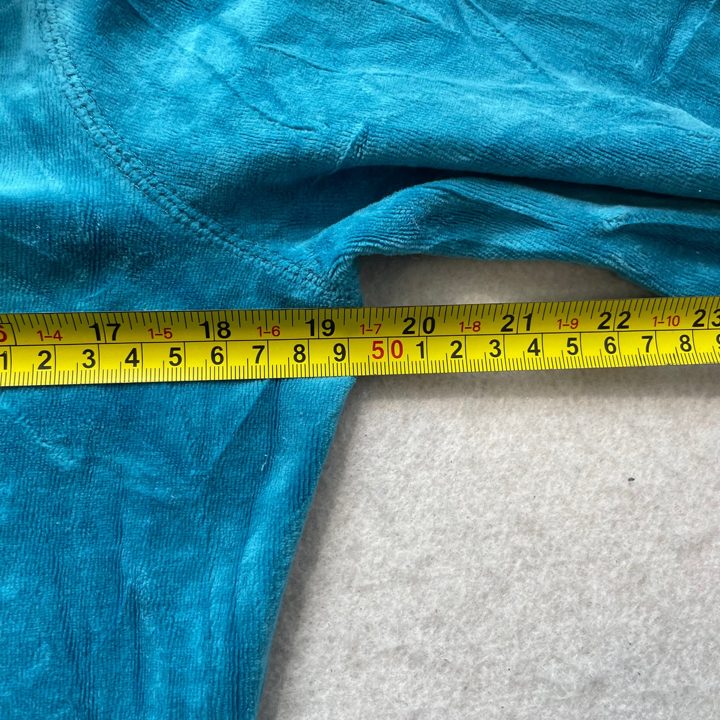 Vintage Juicy Couture Women's Turquoise Velour Zip-Up Hoodie Rhinestones Size L
