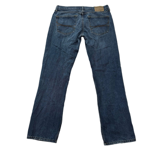 Hollister Mens Medium Wash Blue Denim Straight Leg Jeans 5-Pocket Design Size 32