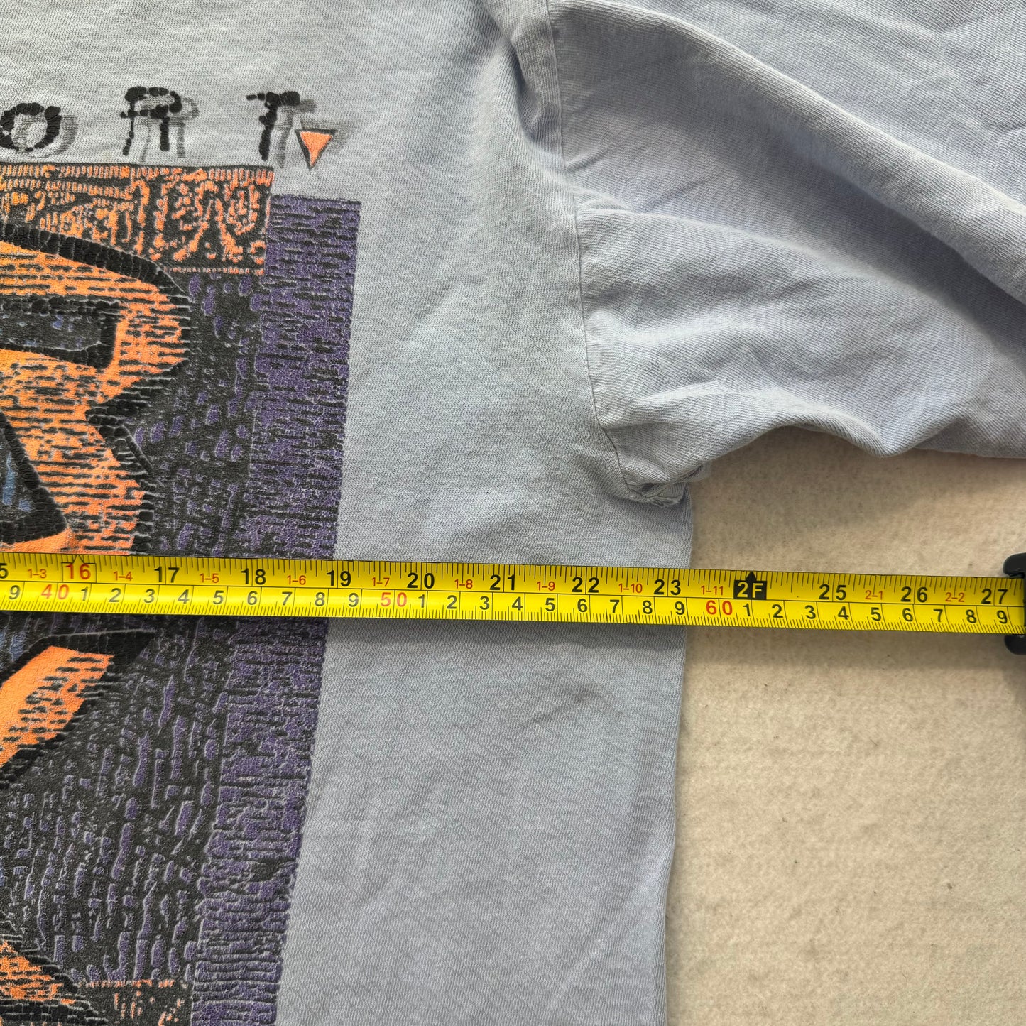 Vintage OBEX Sport Women's Faded Blue Graphic Crop Top T-Shirt Boxy Fit Size XL