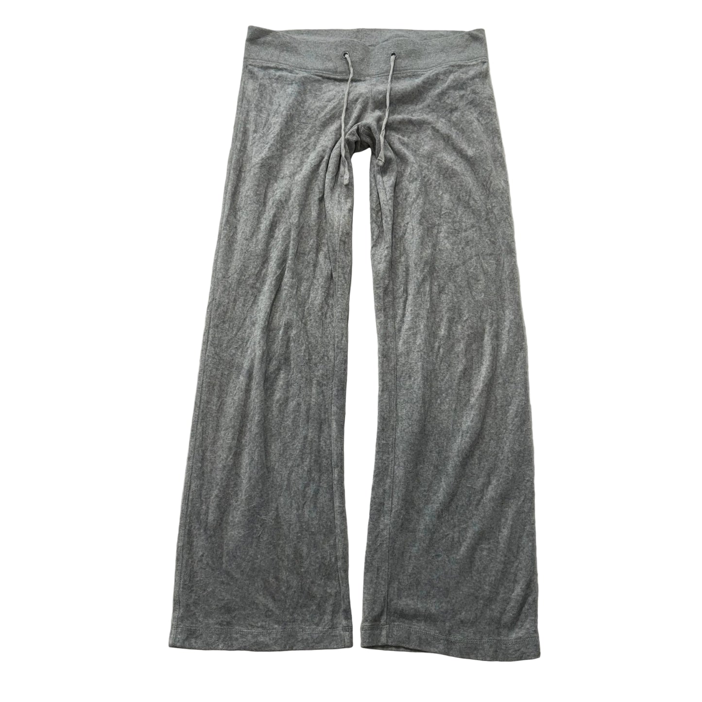 Vintage Juicy Couture Women's Gray Velour Flared Track Pant Low Rise Y2k Size S
