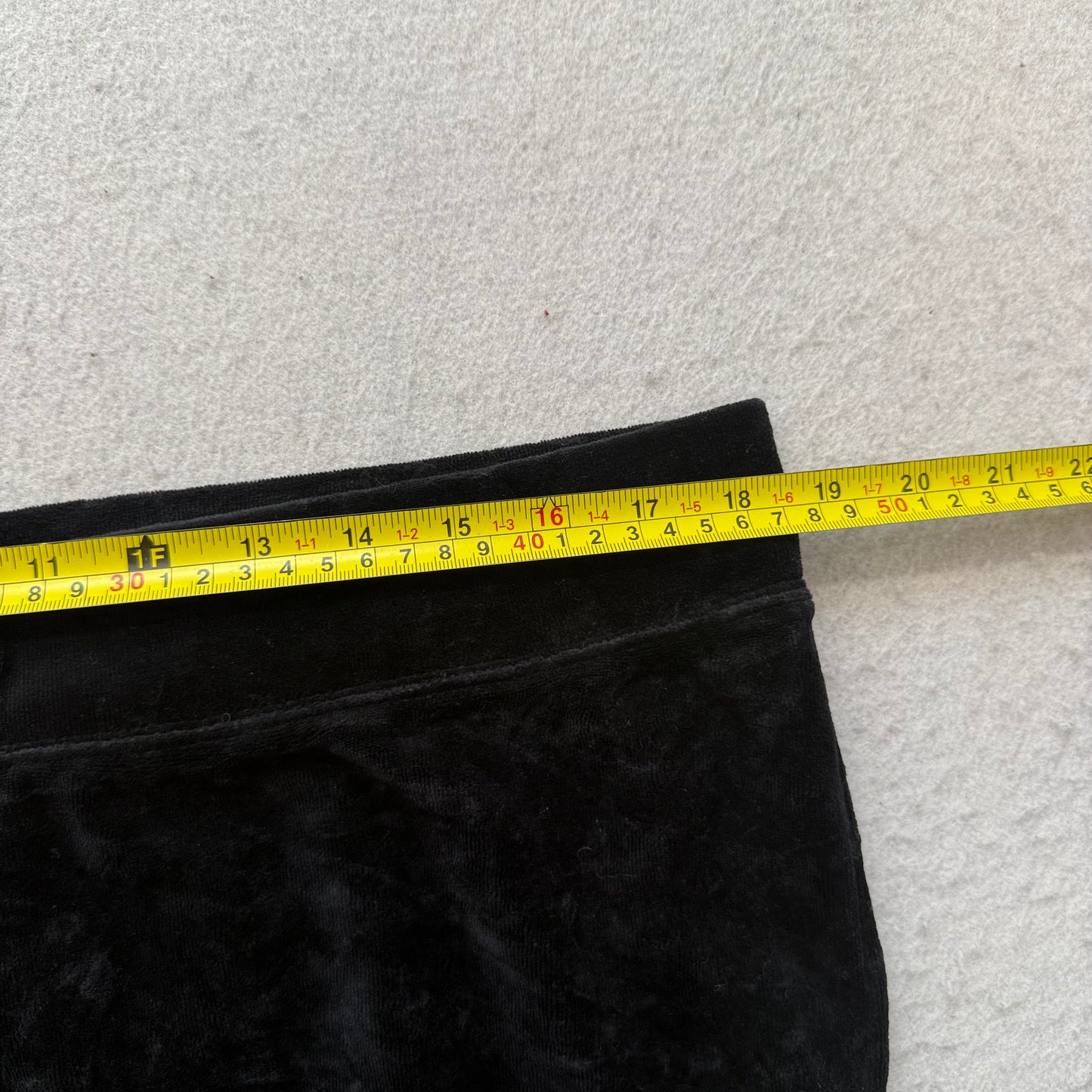 Juicy Couture Women's Jet Black Velour Flared Leg Track Pants Loungewear Size XL