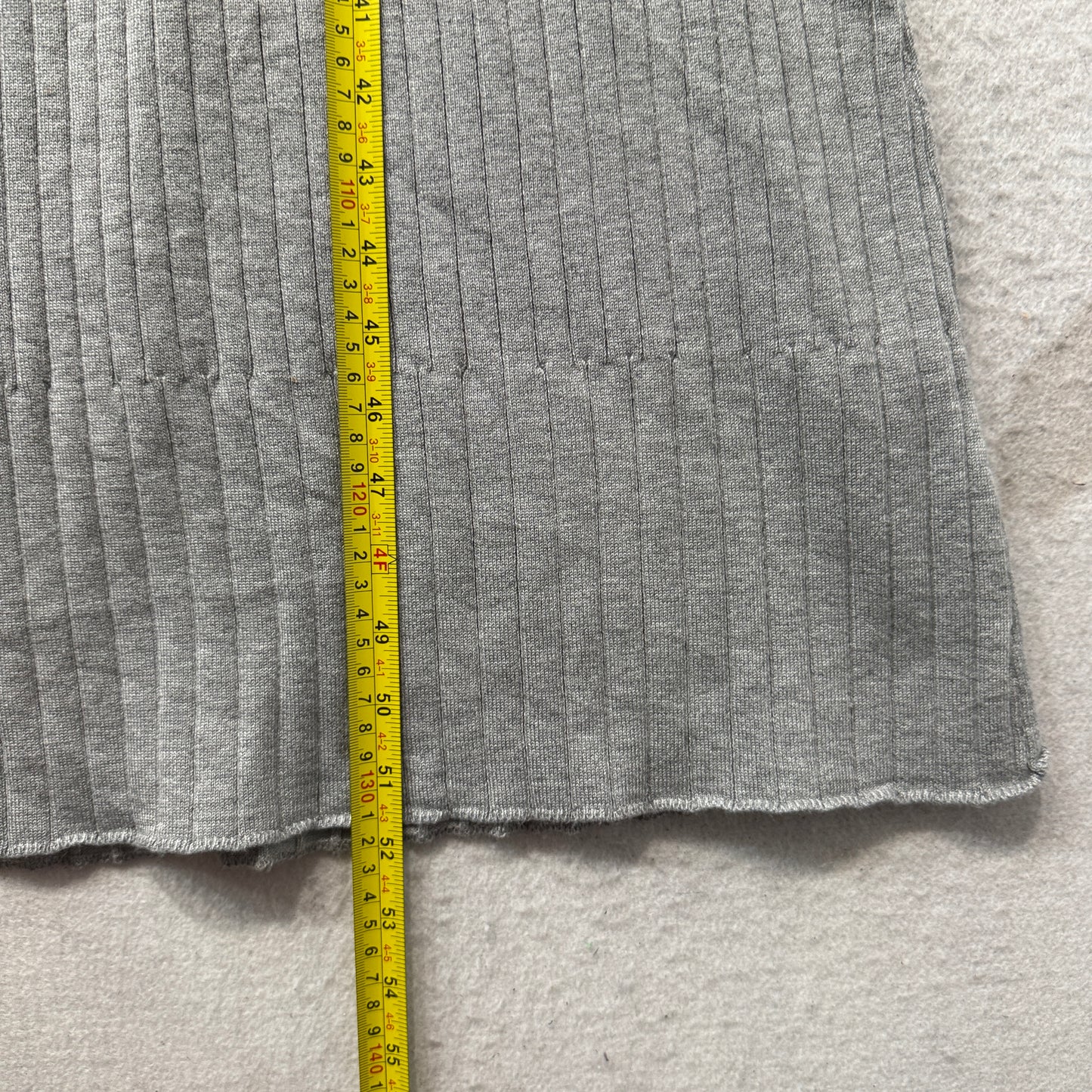 Calvin Klein Women's Gray Ribbed Knit Maxi Dress Turtleneck Elbow Patch Size M