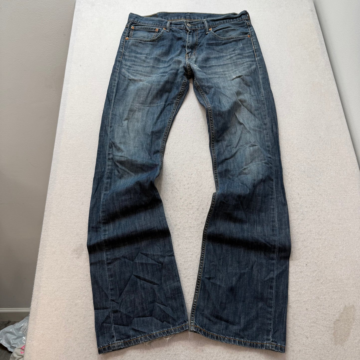 Levi's 527 Men's Blue Slim Bootcut Denim Jeans Pockets Classic Fit Size 34x36